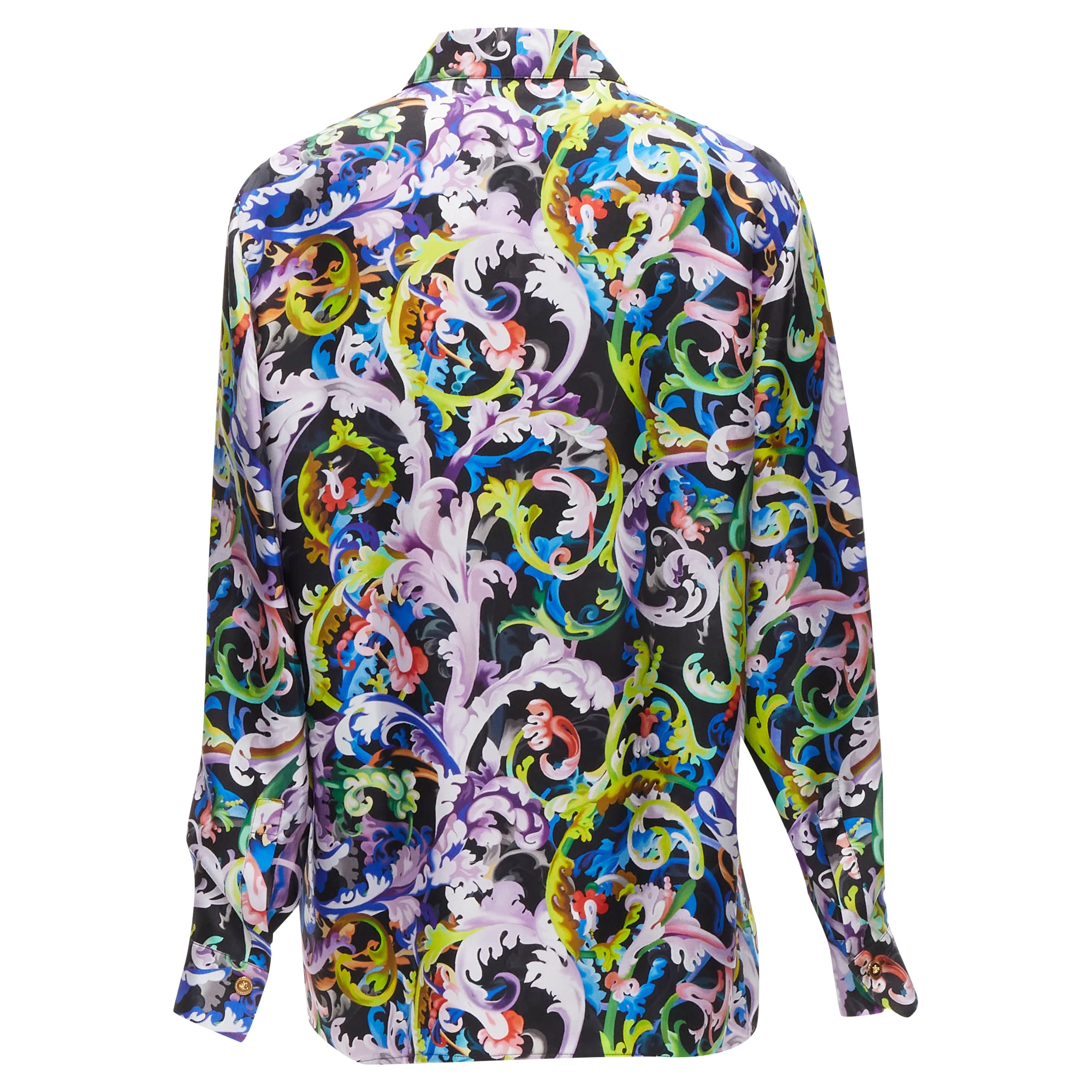 Women's Versace baroccoflage silk medusa shirt - Image 4
