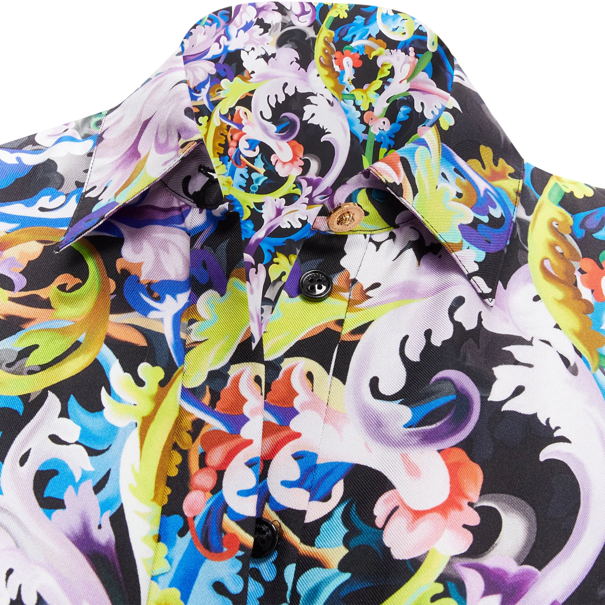 Women's Versace baroccoflage silk medusa shirt - Image 6