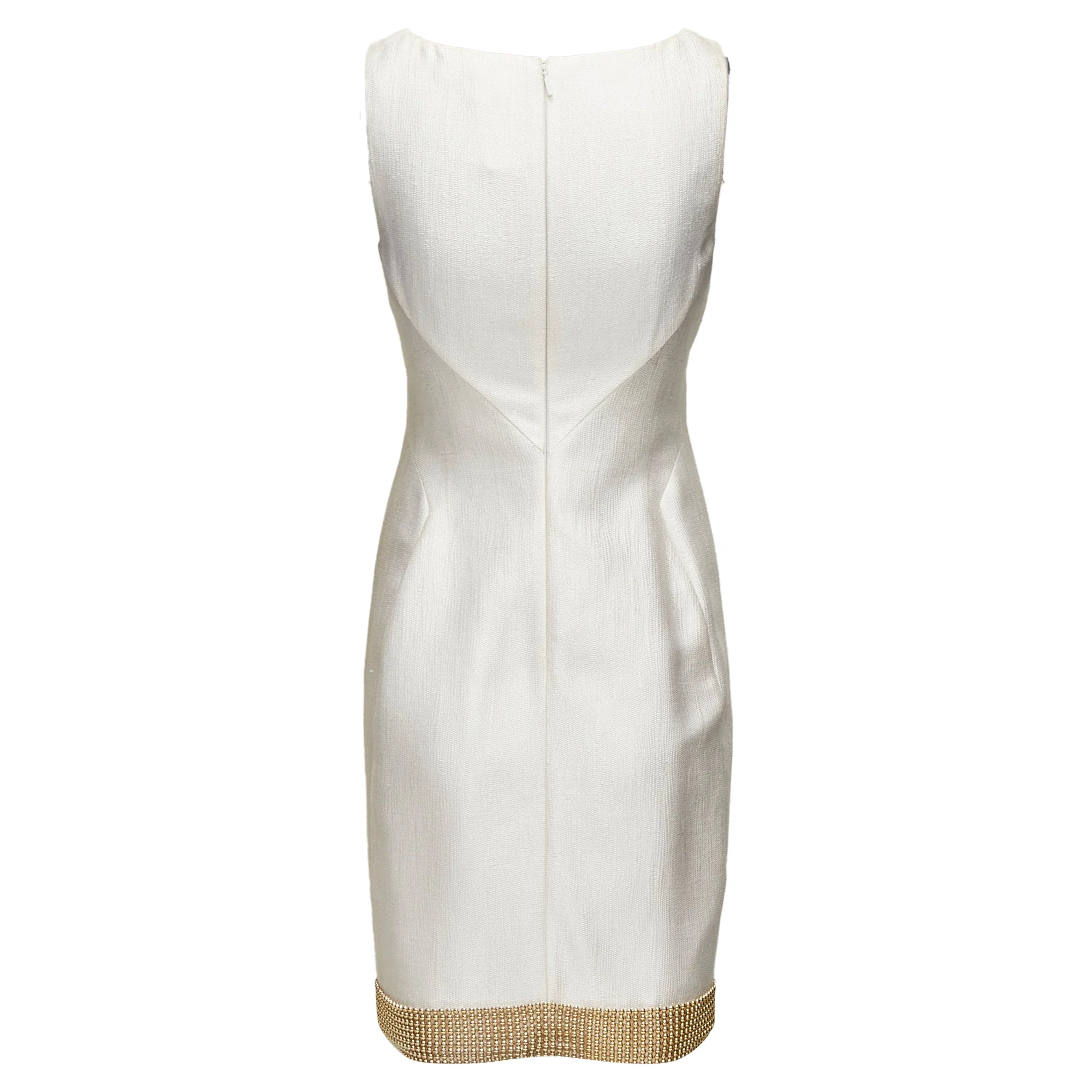 Women's Versace Bead Clear Crystal Embellished Hem Shift Dress - Image 5
