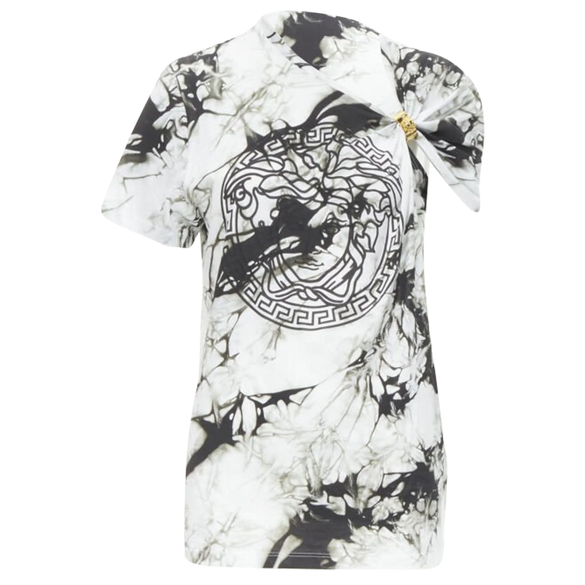 Women's Versace Medusa ring marble tie dye t-shirt
