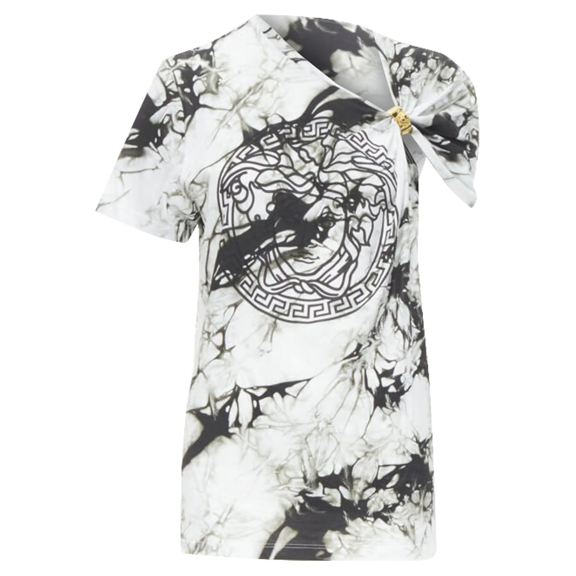 Women's Versace Medusa ring marble tie dye tshirt