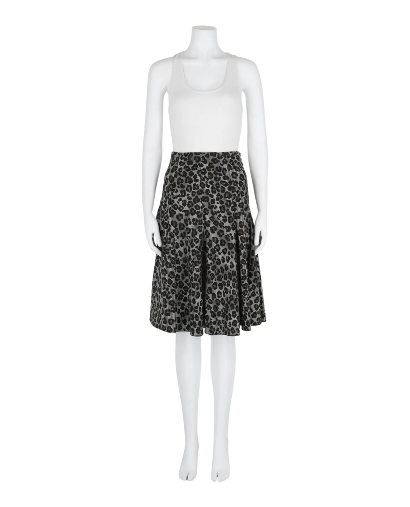 Women's Versace Mixed Print A-Line Skirt - Image 4