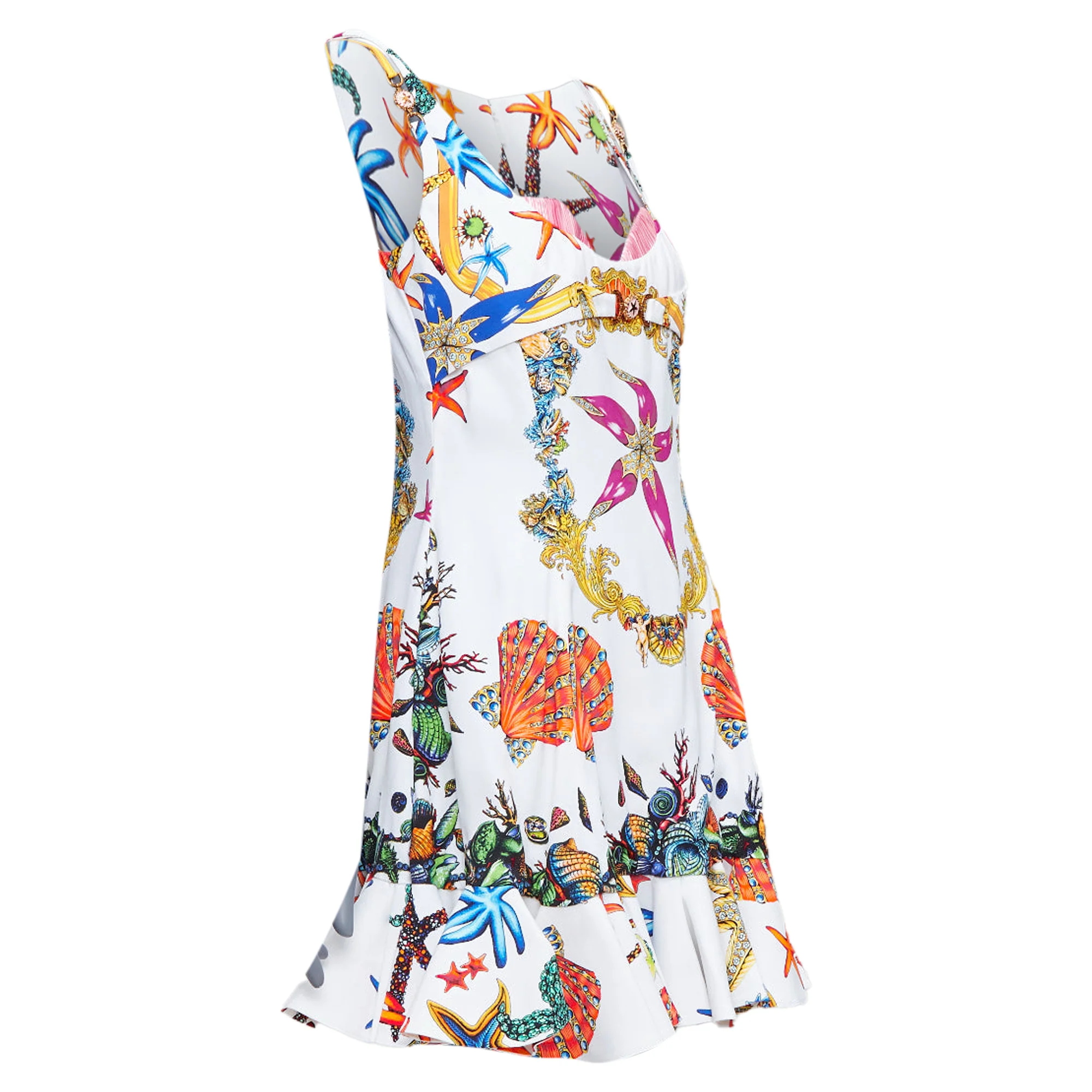 Women's Versace Runway Tresor De La Mer starfish corset flounce dress - Image 3