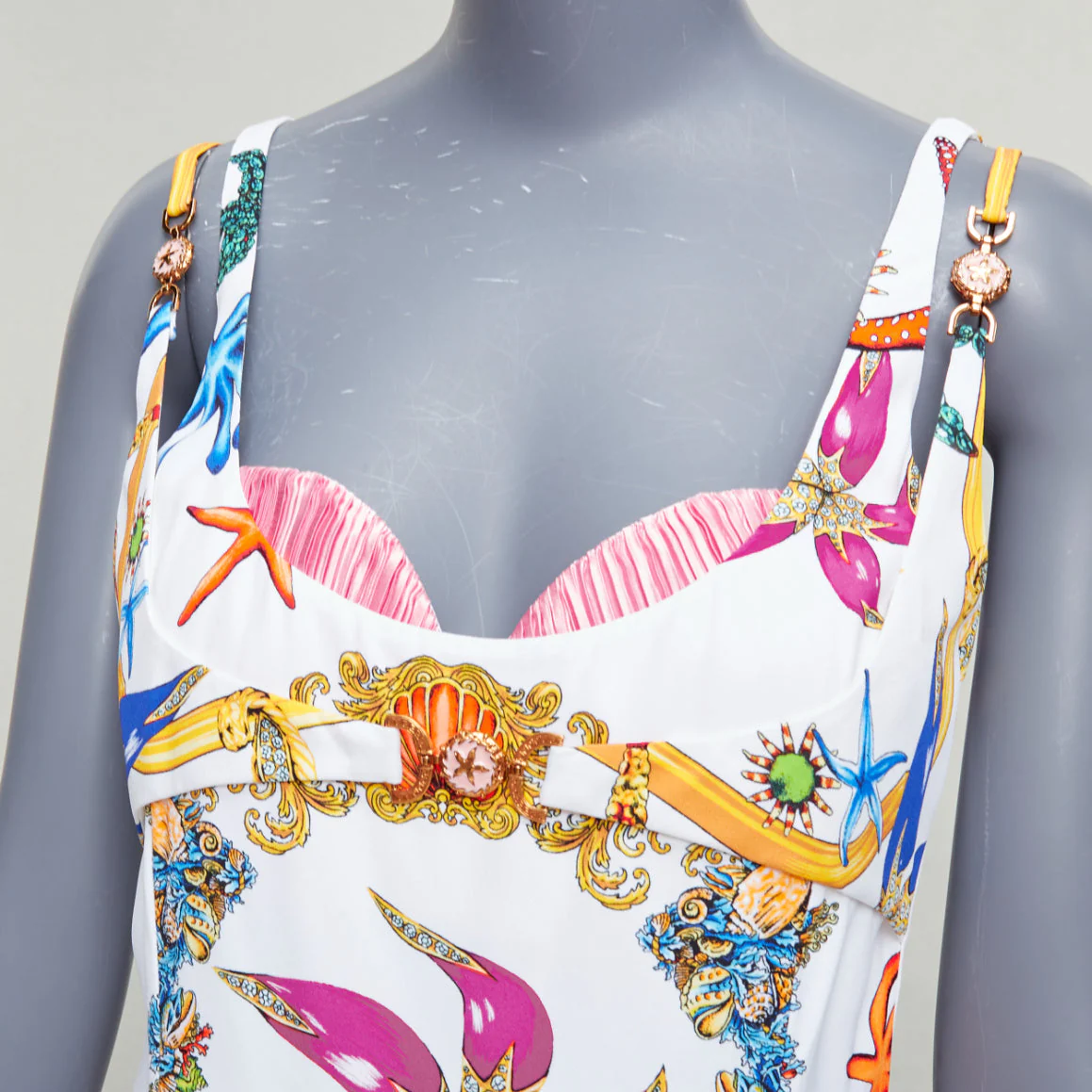 Women's Versace Runway Tresor De La Mer starfish corset flounce dress - Image 8