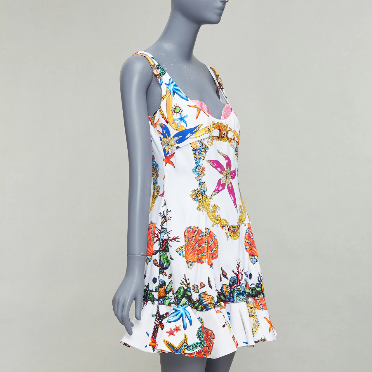 Women's Versace Runway Tresor De La Mer starfish corset flounce dress - Image 9
