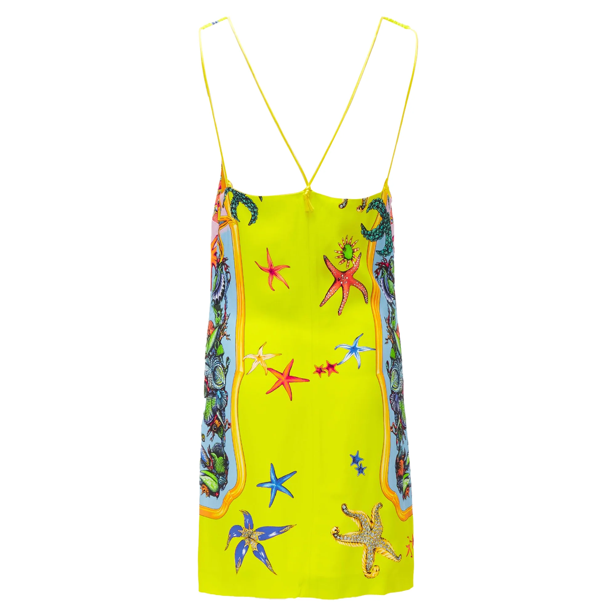 Women's Versace starfish print yellow dress - Image 5