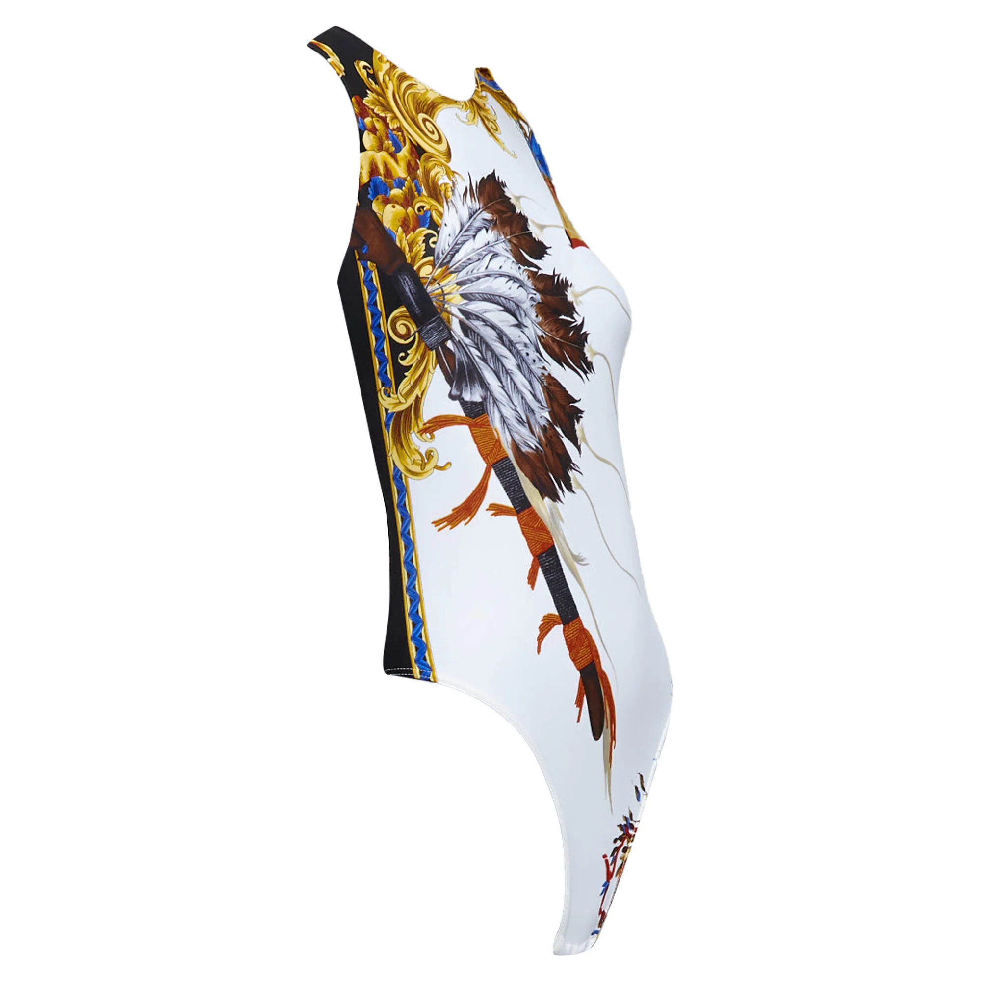 Women's Versace Tribute native Americans colorful Indian print swimsuit - Image 3