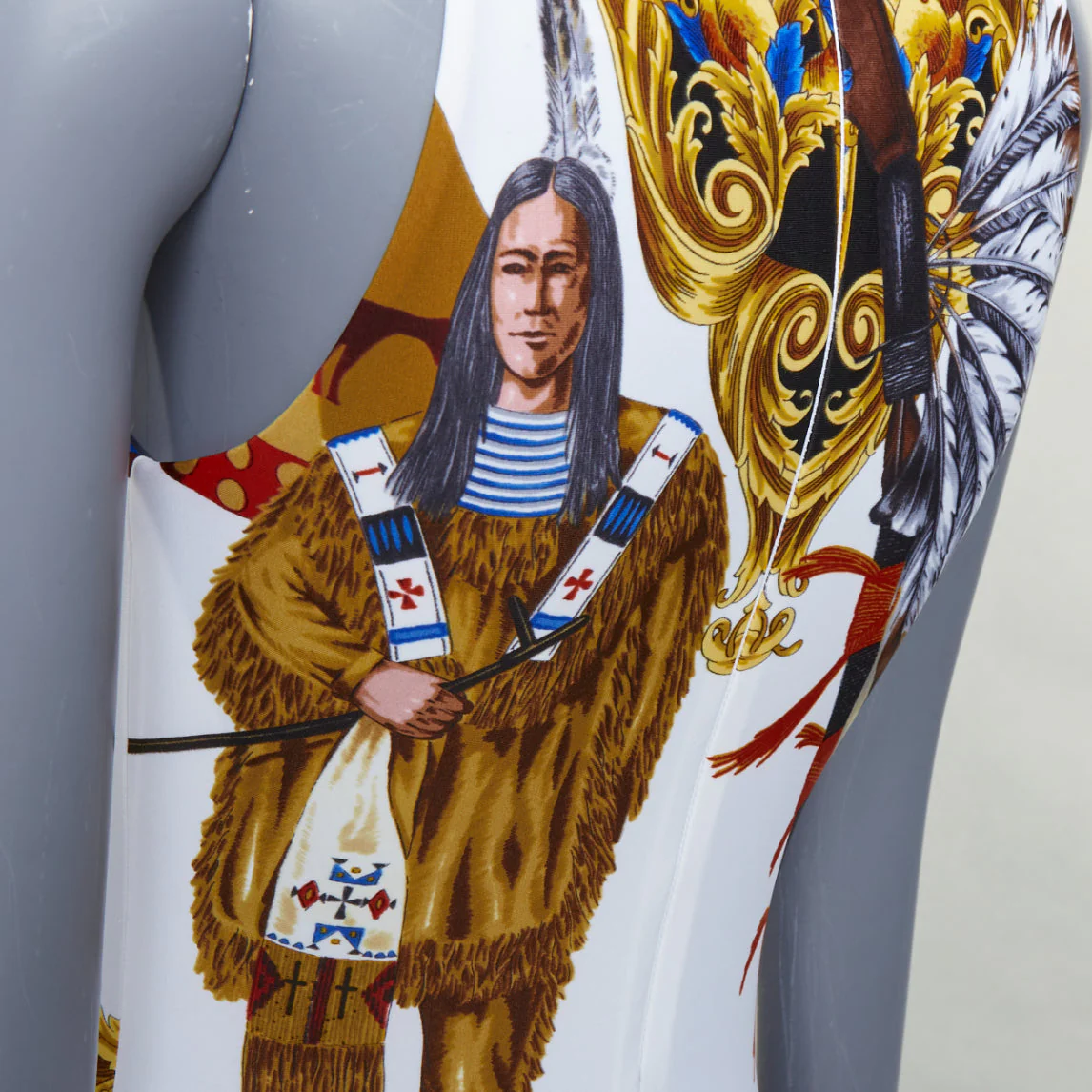 Women's Versace Tribute native Americans colorful Indian print swimsuit - Image 8