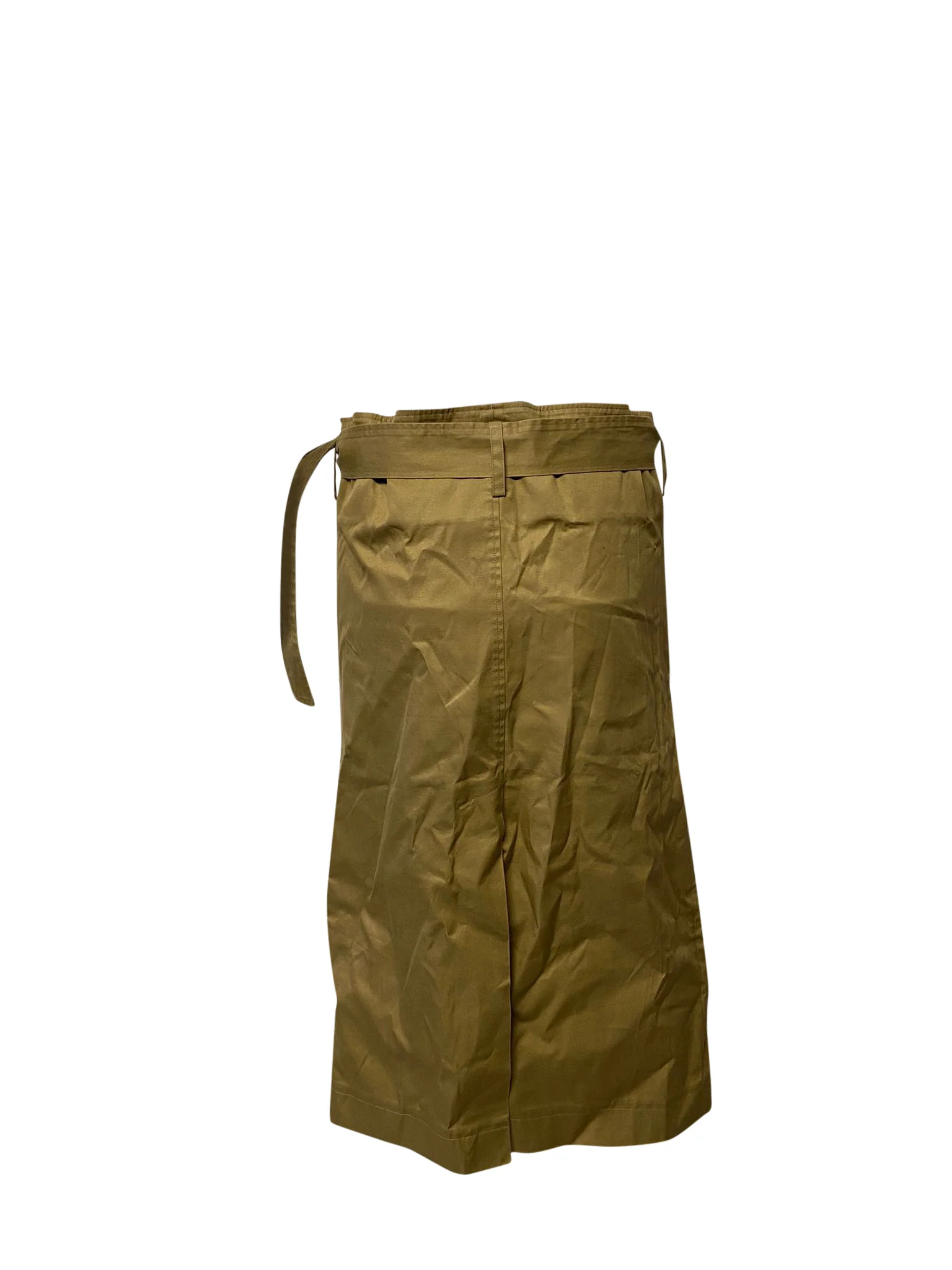 Women's Vetements Belted Asymmetric Skirt in Brown Cotton - Image 2