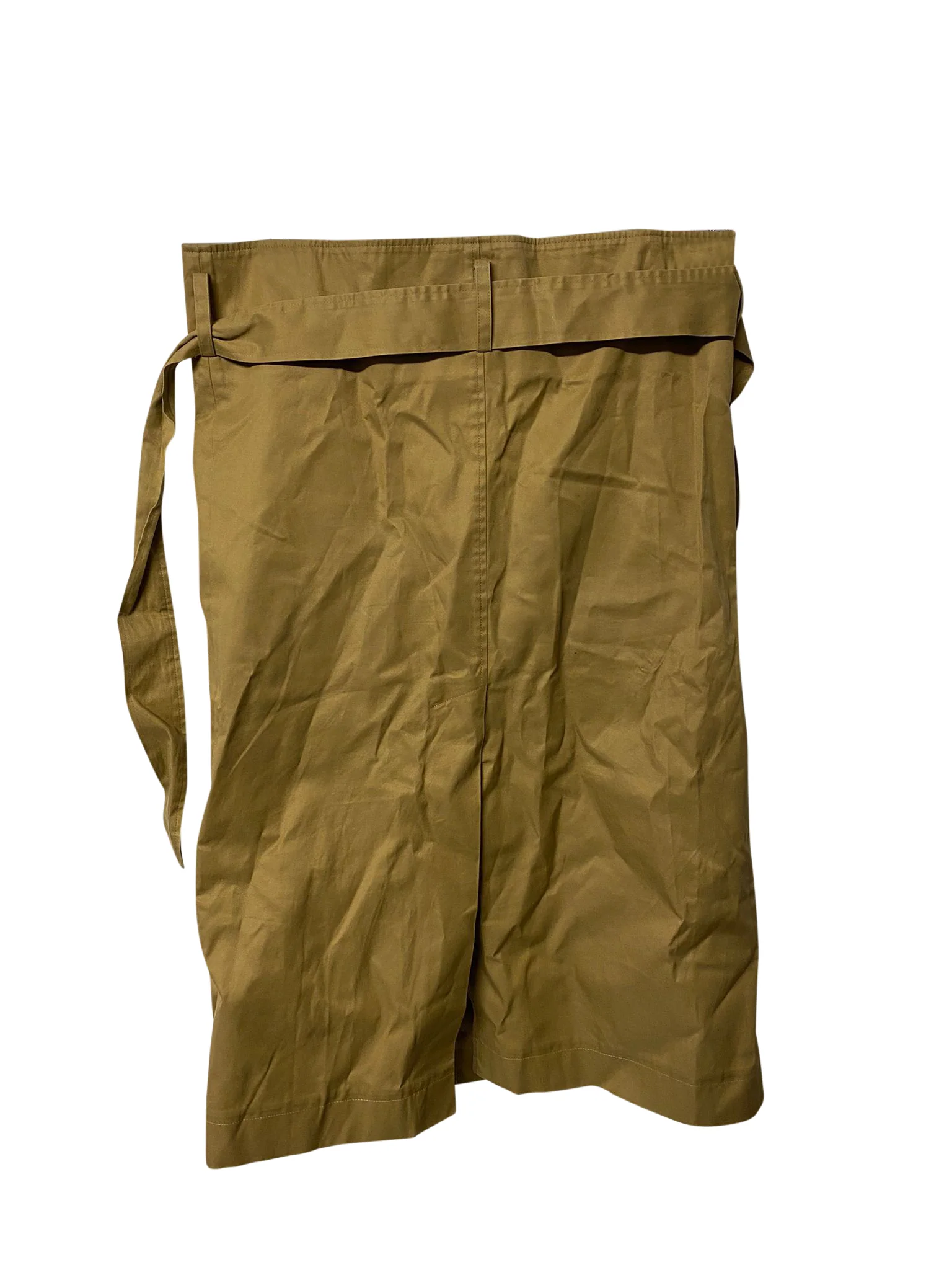 Women's Vetements Belted Asymmetric Skirt in Brown Cotton - Image 4