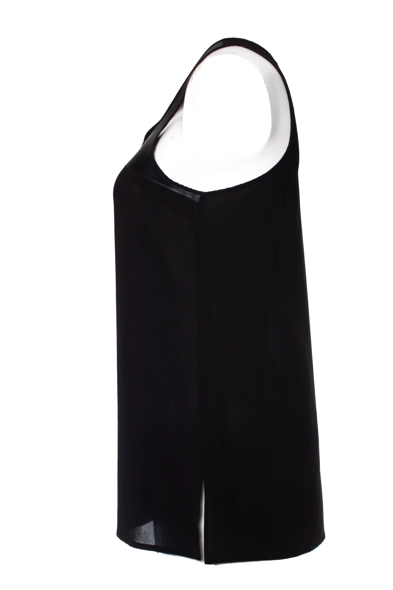 Women's Victoria Beckham Black top with leather details. - Image 3