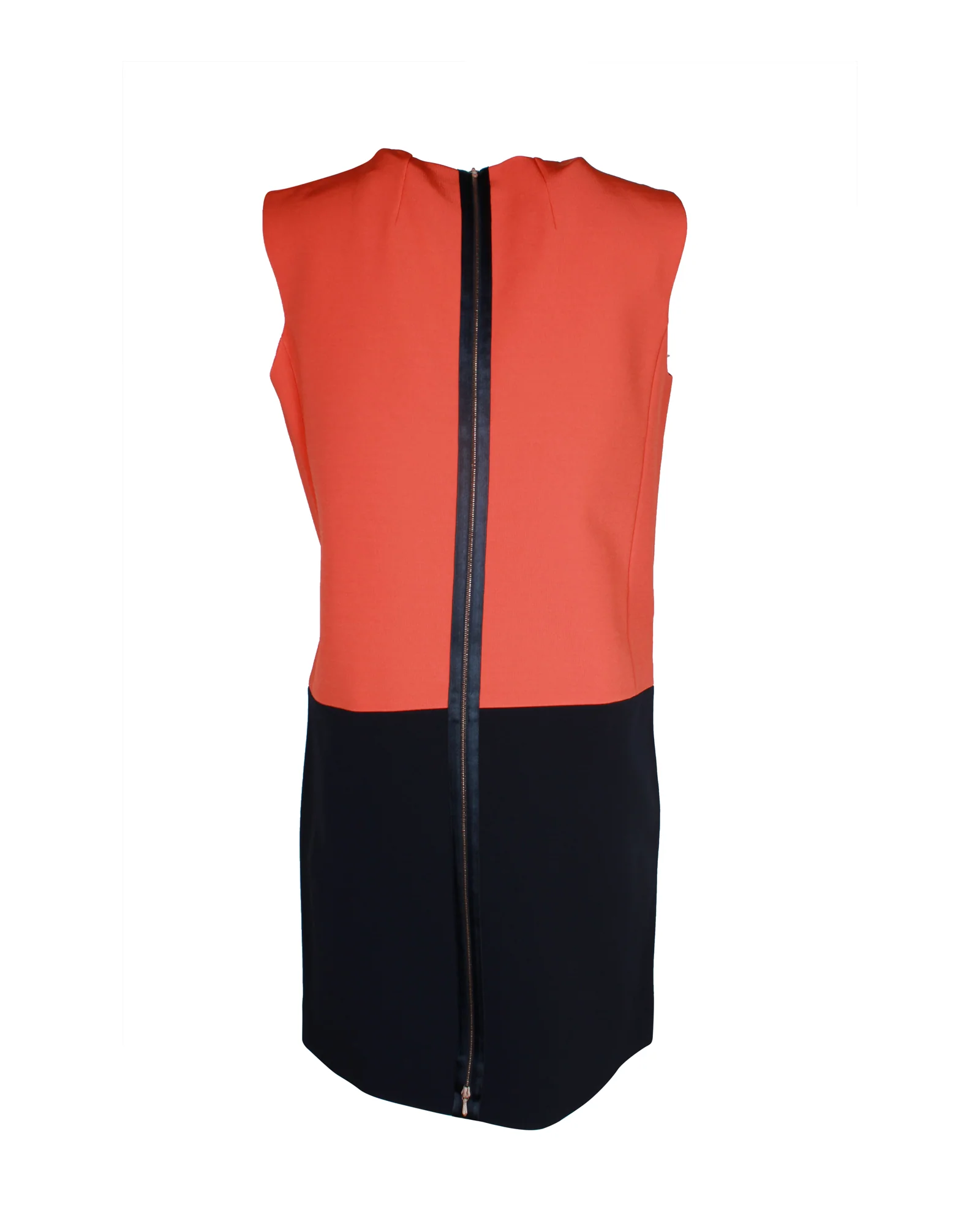 Women's Victoria Beckham Color-Block Sleeveless Shift Dress in Multicolor Viscose - Image 3