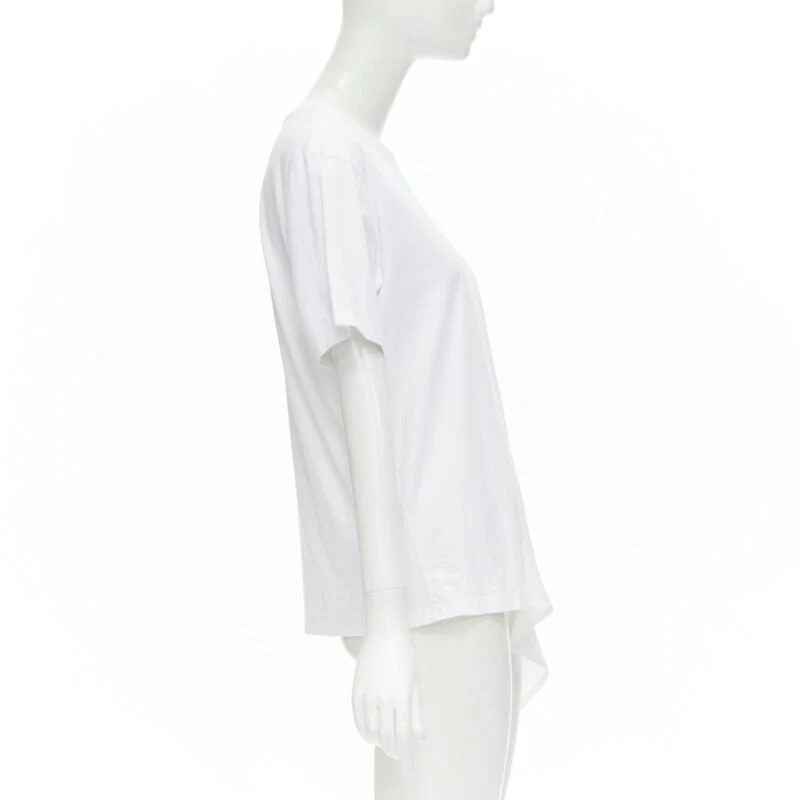 Women's Victoria Beckham cotton polyester insert asymmetric t-shirt - Image 10
