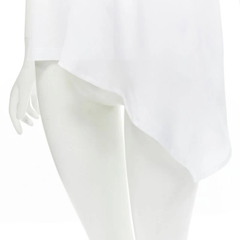 Women's Victoria Beckham cotton polyester insert asymmetric t-shirt - Image 8