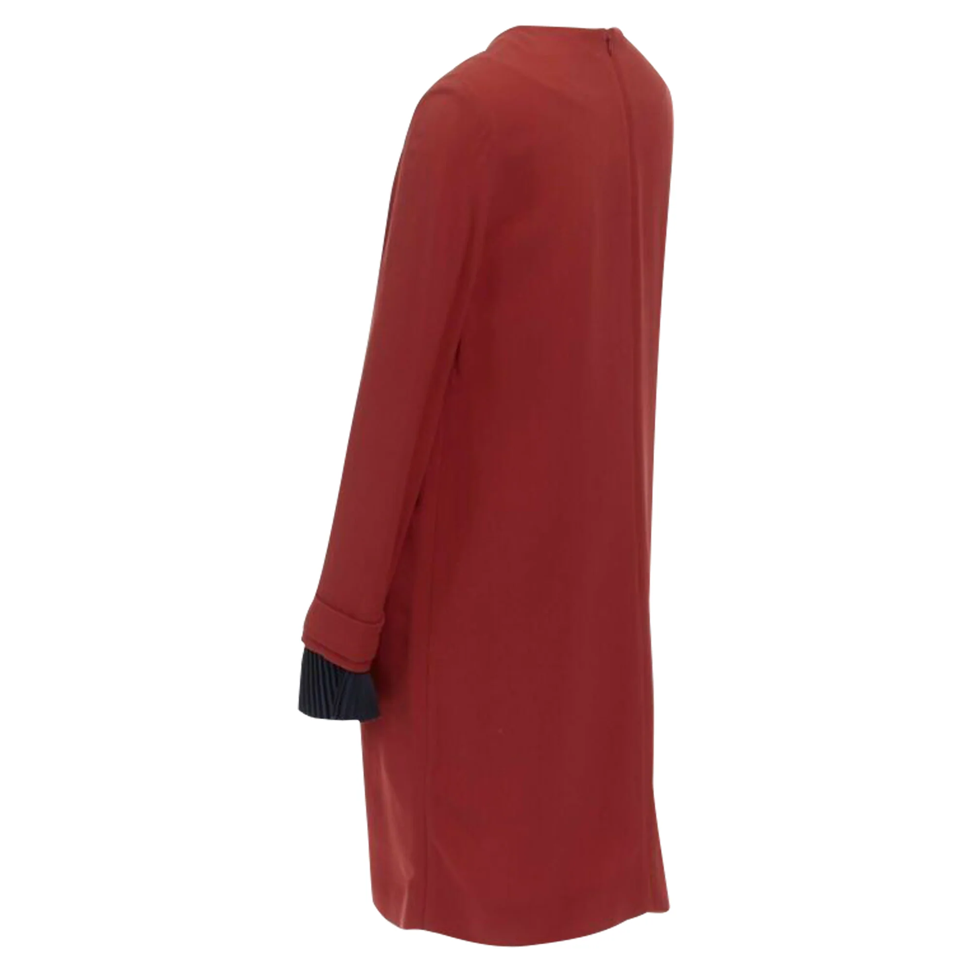 Women's Victoria Beckham crepe pleated cuff long sleeves dress - Image 6