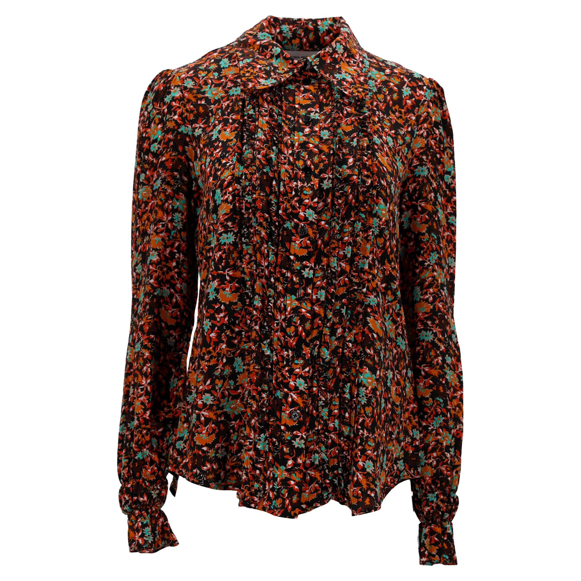 Women's Victoria Beckham Floral Blouse in Multicolor Silk