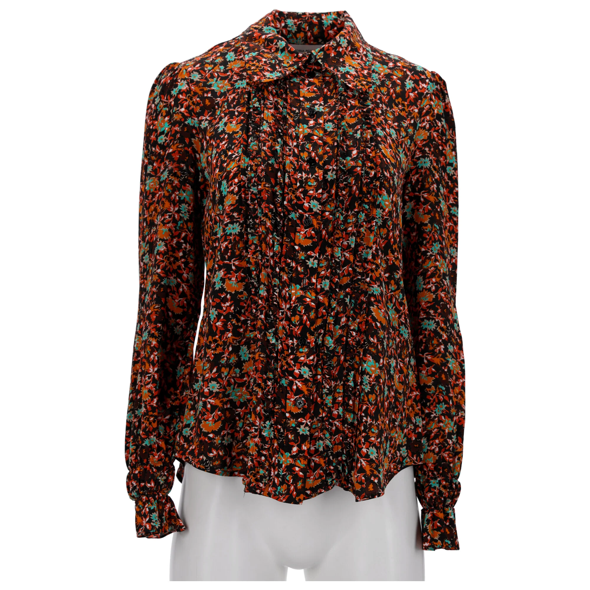 Women's Victoria Beckham Floral Blouse in Multicolor Silk - Image 6