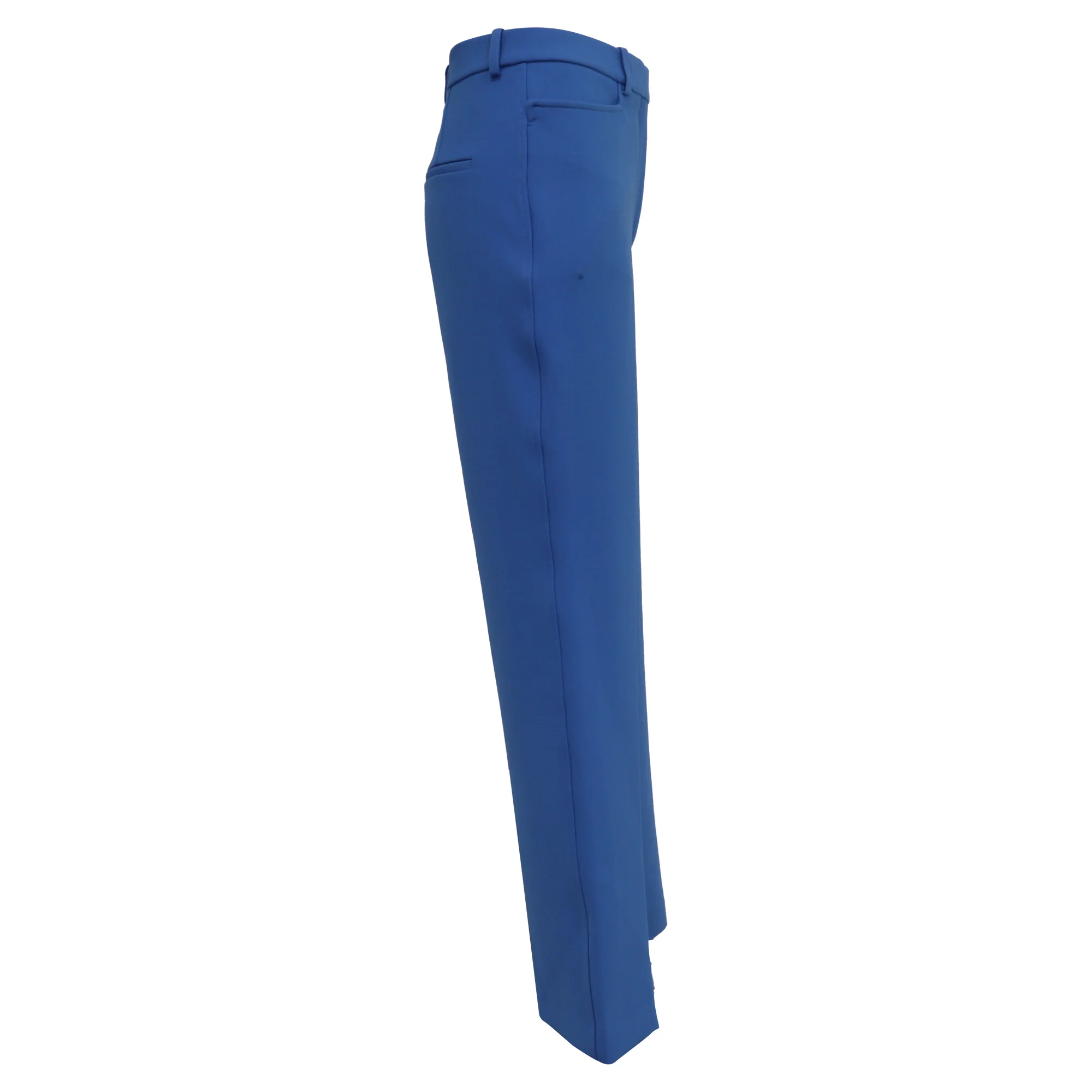 Women's Victoria Beckham High-Rise Trousers in Blue Polyester - Image 2