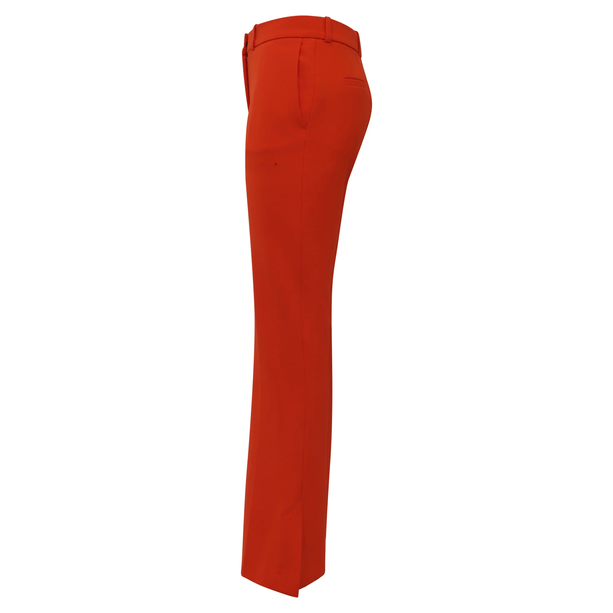 Women's Victoria Beckham High-Rise Wide-leg Trousers In Orange Polyester - Image 2
