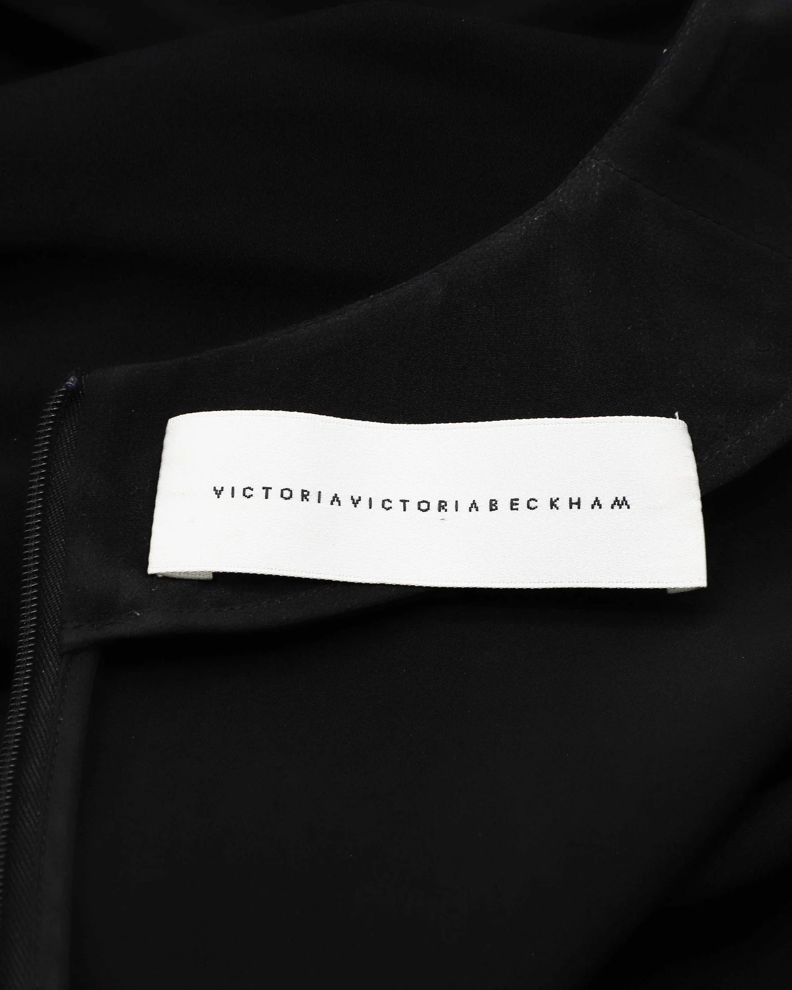 Women's Victoria Beckham Insect Appliqué Long Sleeve Dress in Black Viscose - Image 4