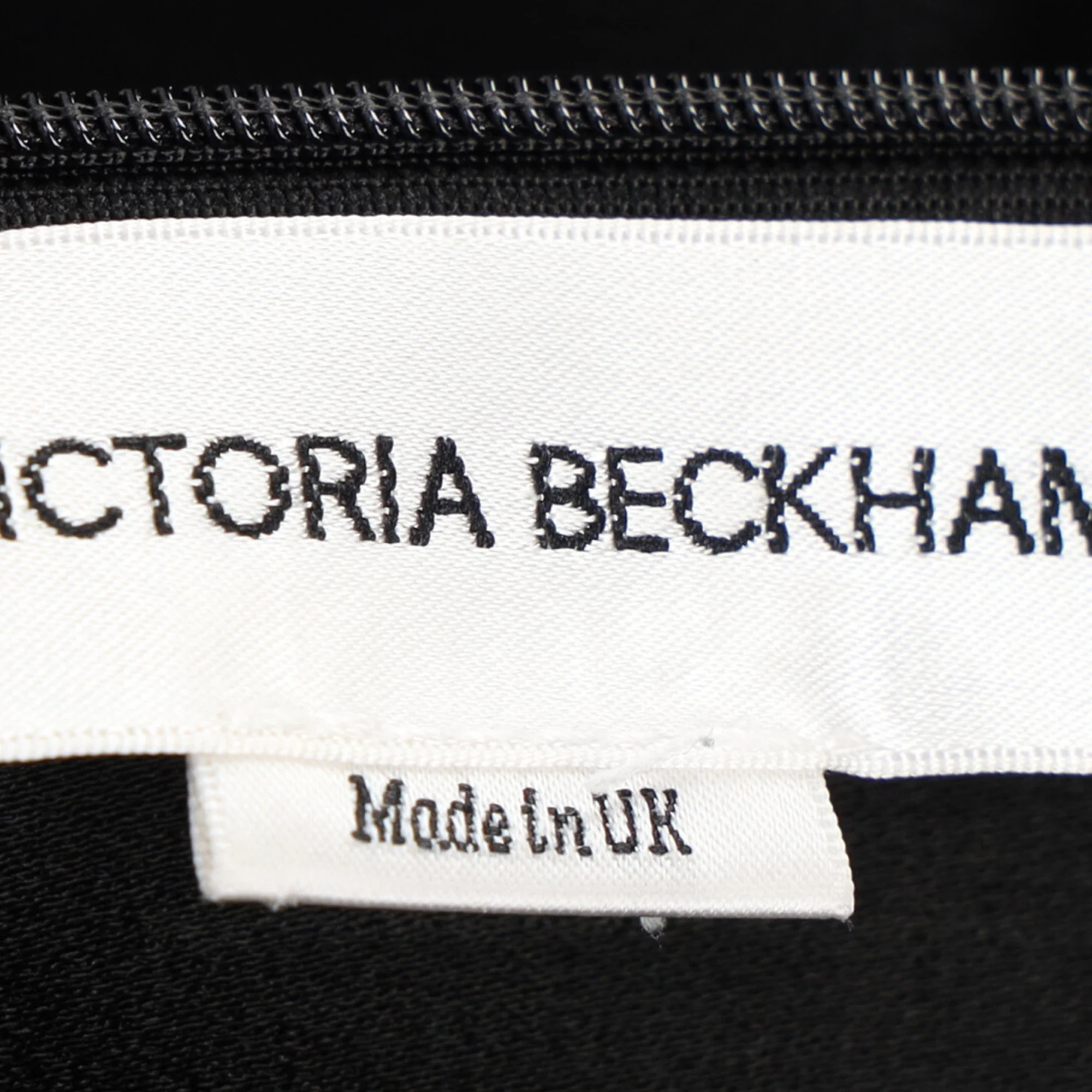 Women's Victoria Beckham Lace Inset Belted Midi Dress in Black Viscose - Image 4