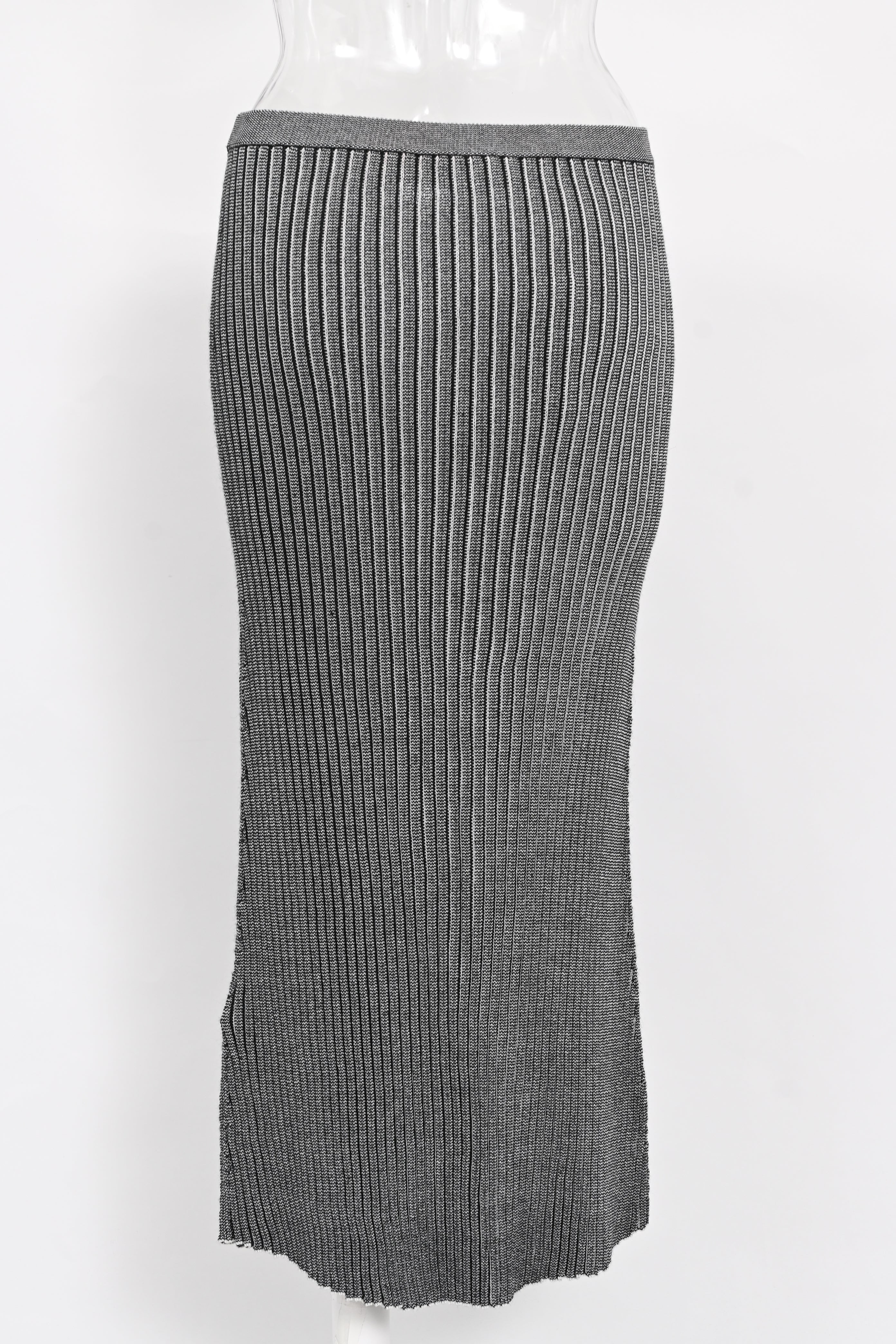 Women's Victoria Beckham Midi Skirt in Grey Polyester - Image 6