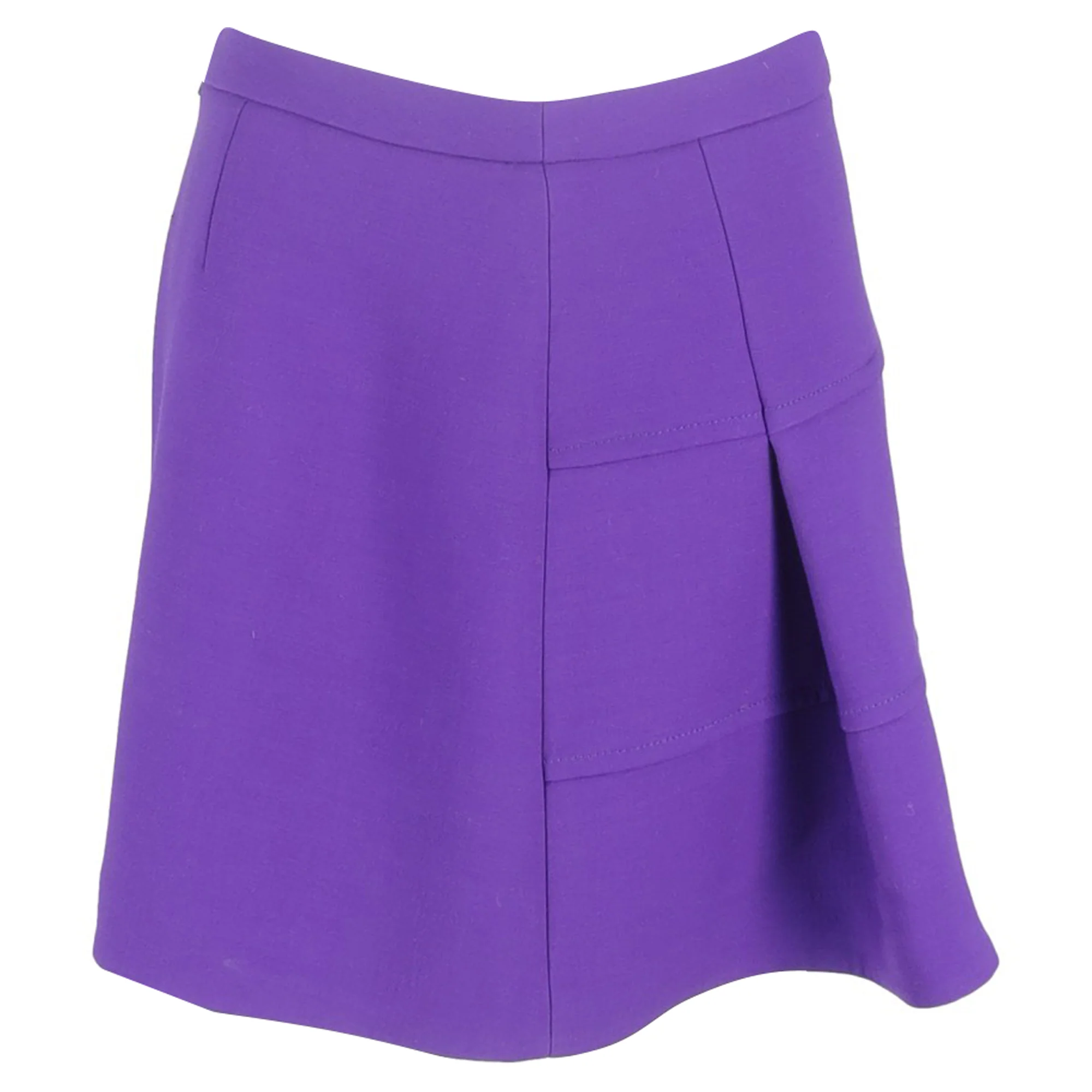 Women's Victoria Beckham Midi Skirt in Purple Wool