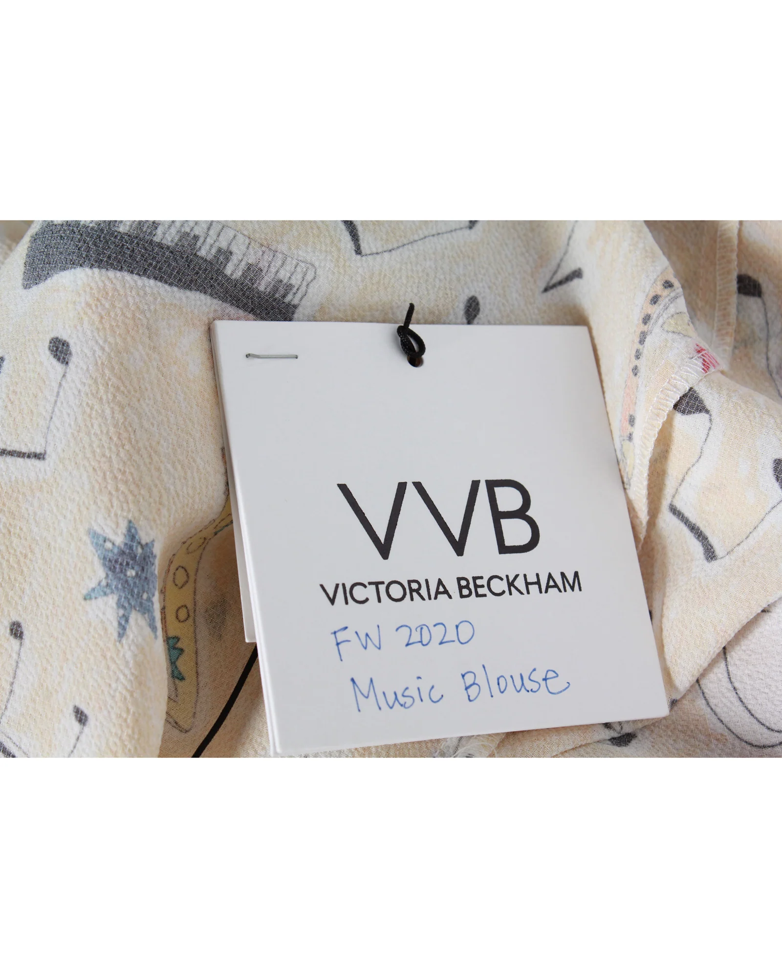 Women's Victoria Beckham Music Long Sleeve Button Down Shirt in Light Yellow Polyester - Image 6