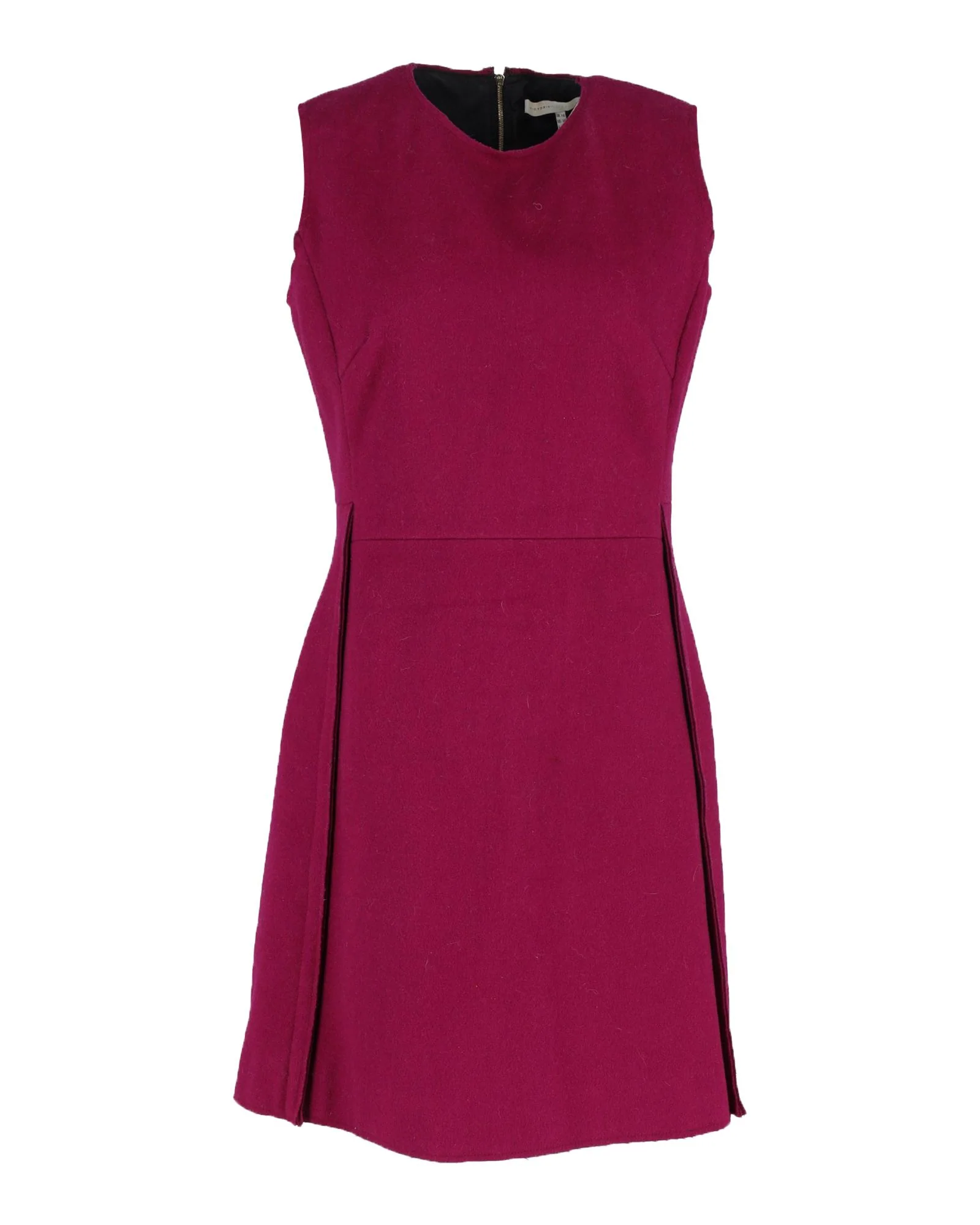 Women's Victoria Beckham Sleeveless Mini Dress in Red Violet Wool