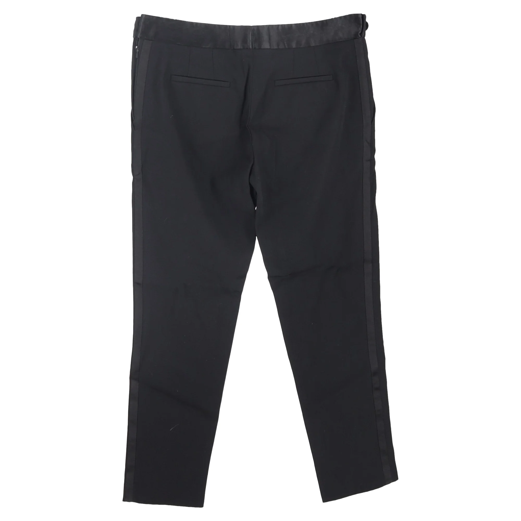 Women's  Victoria Beckham Straight-Leg Trousers in Black Polyester - Image 2