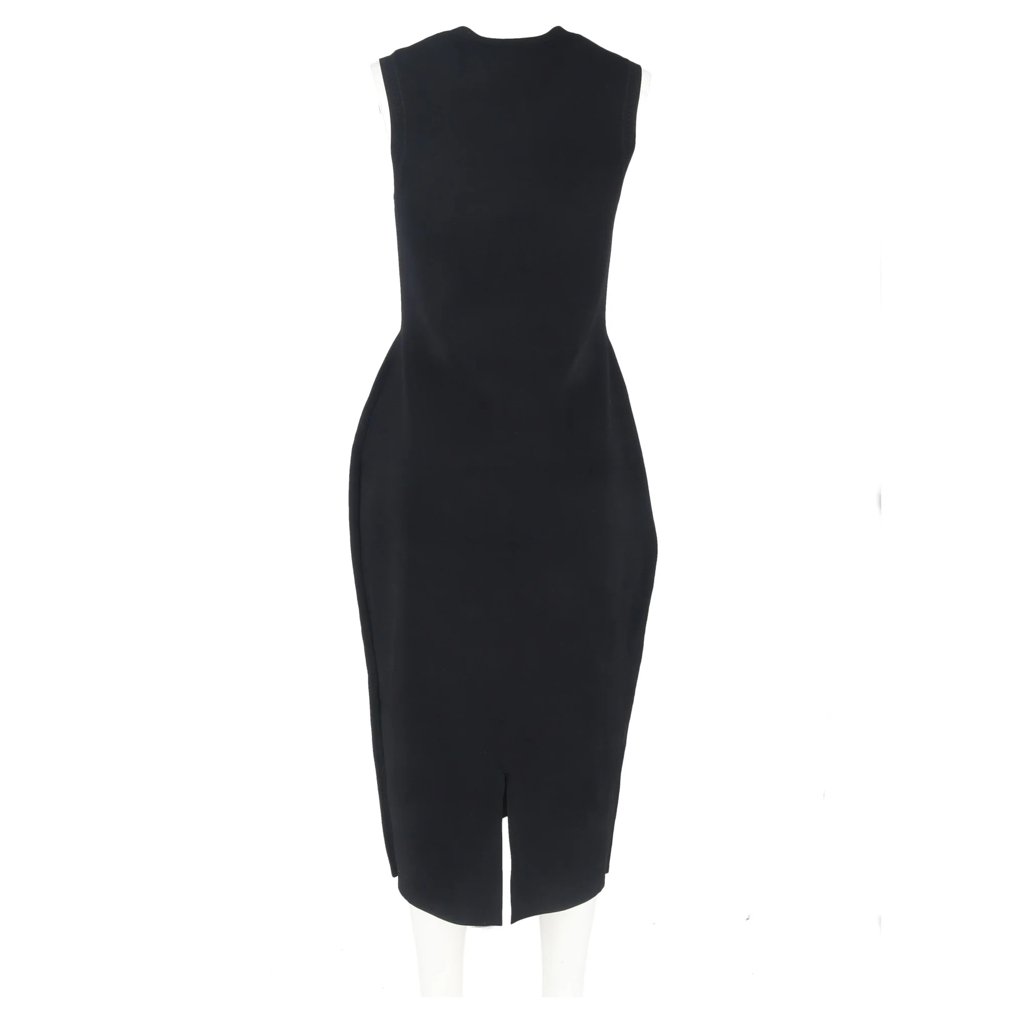 Women's Victoria Beckham VB Body Cutout Midi Dress in Black Viscose - Image 6