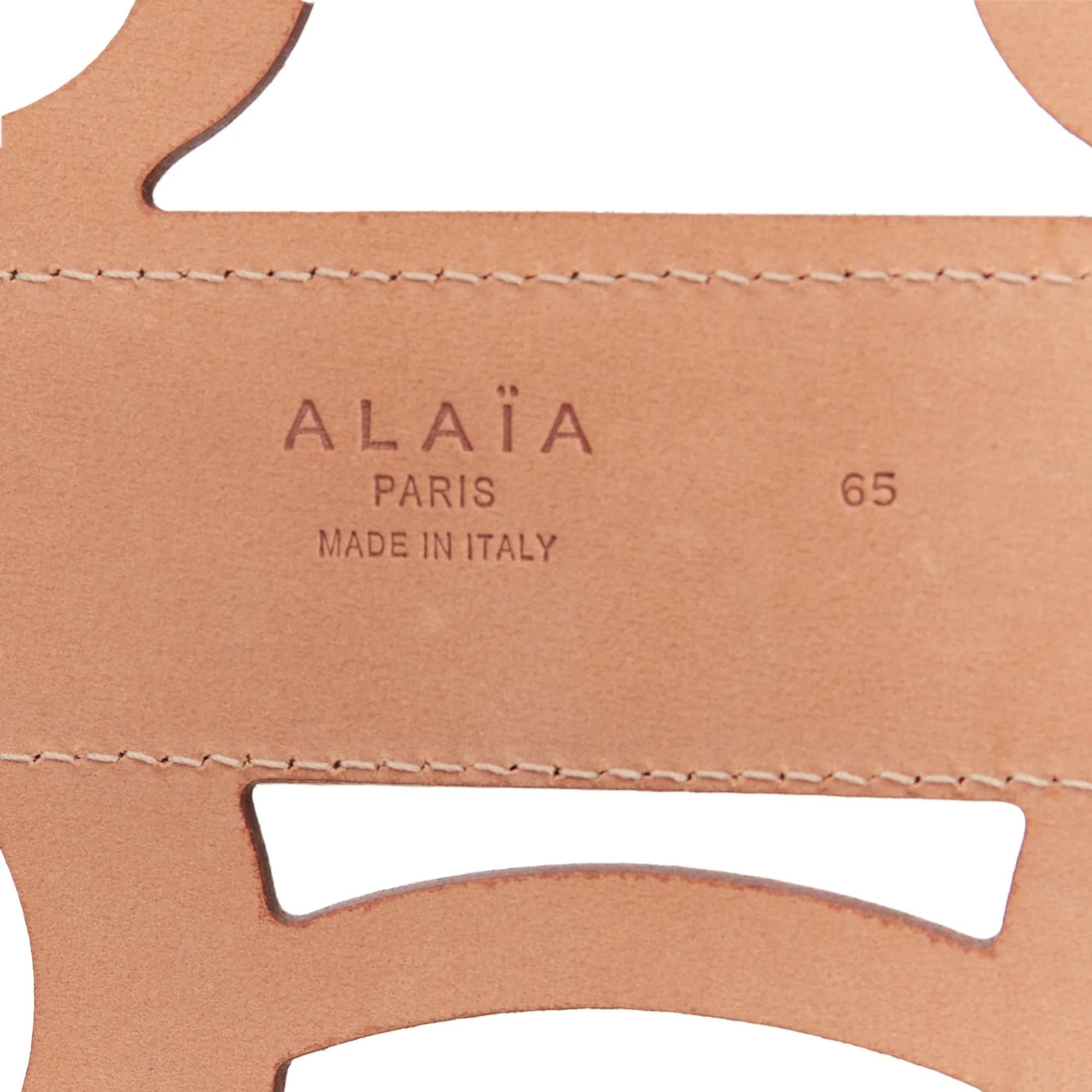 ALAIA white leather romantic swirl laser cut out corset wide belt 65cm - Image 8
