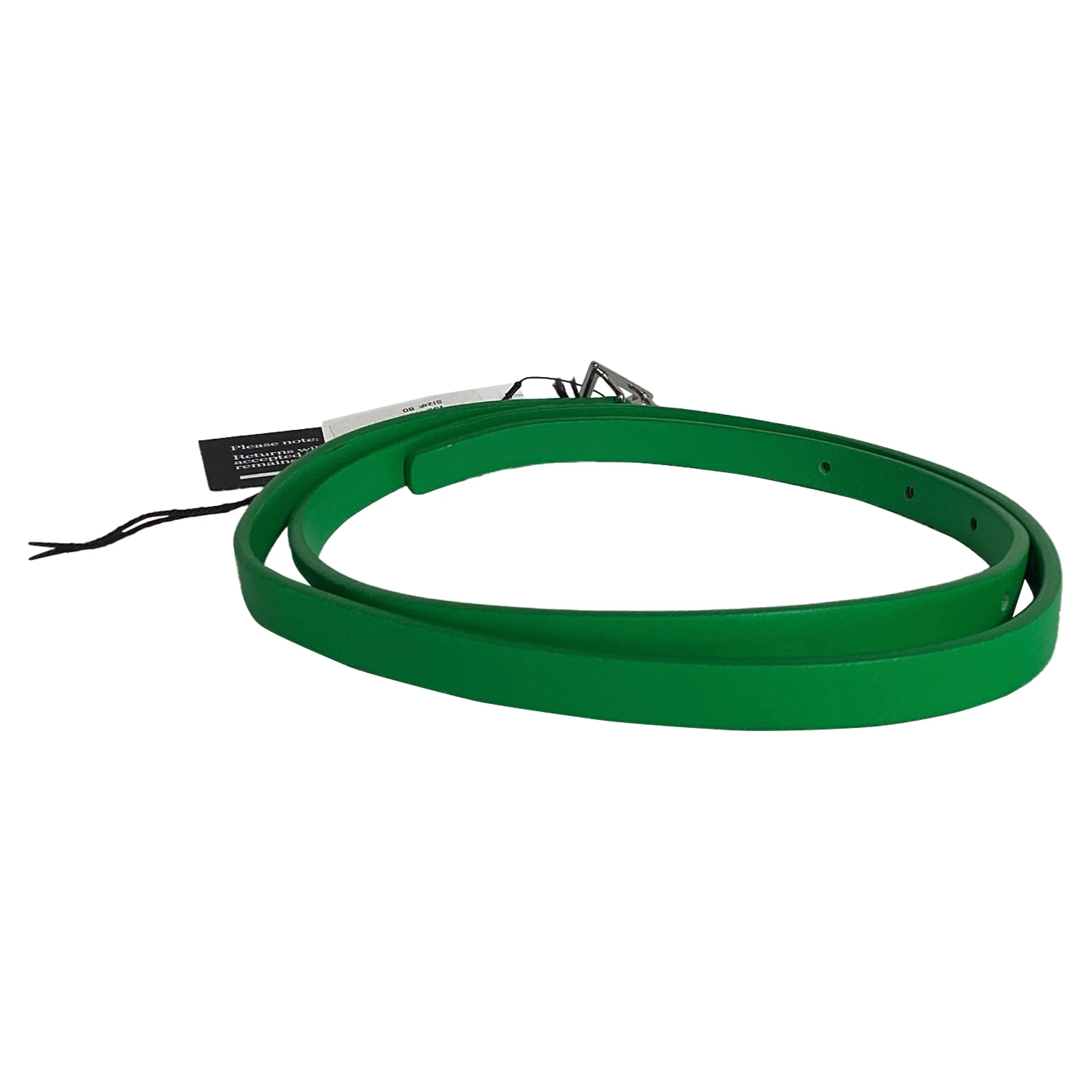 Bottega Veneta Triangle Buckle Belt in Green Leather - Image 2