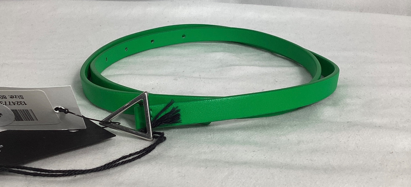 Bottega Veneta Triangle Buckle Belt in Green Leather - Image 5