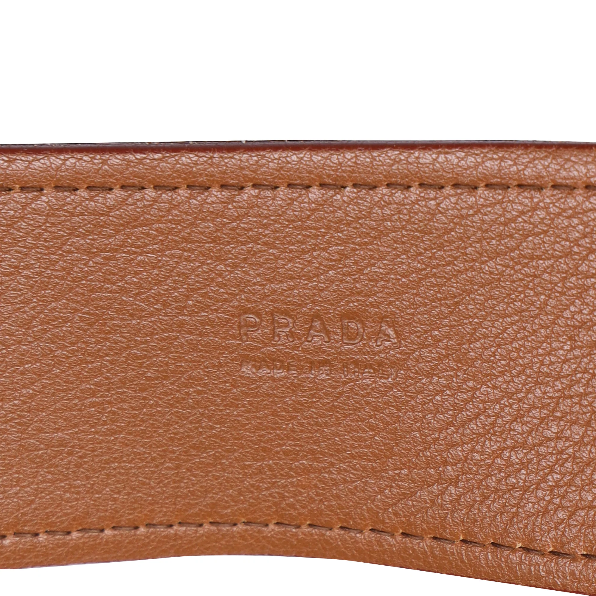 Prada Grained Belt in Brown Leather - Image 6