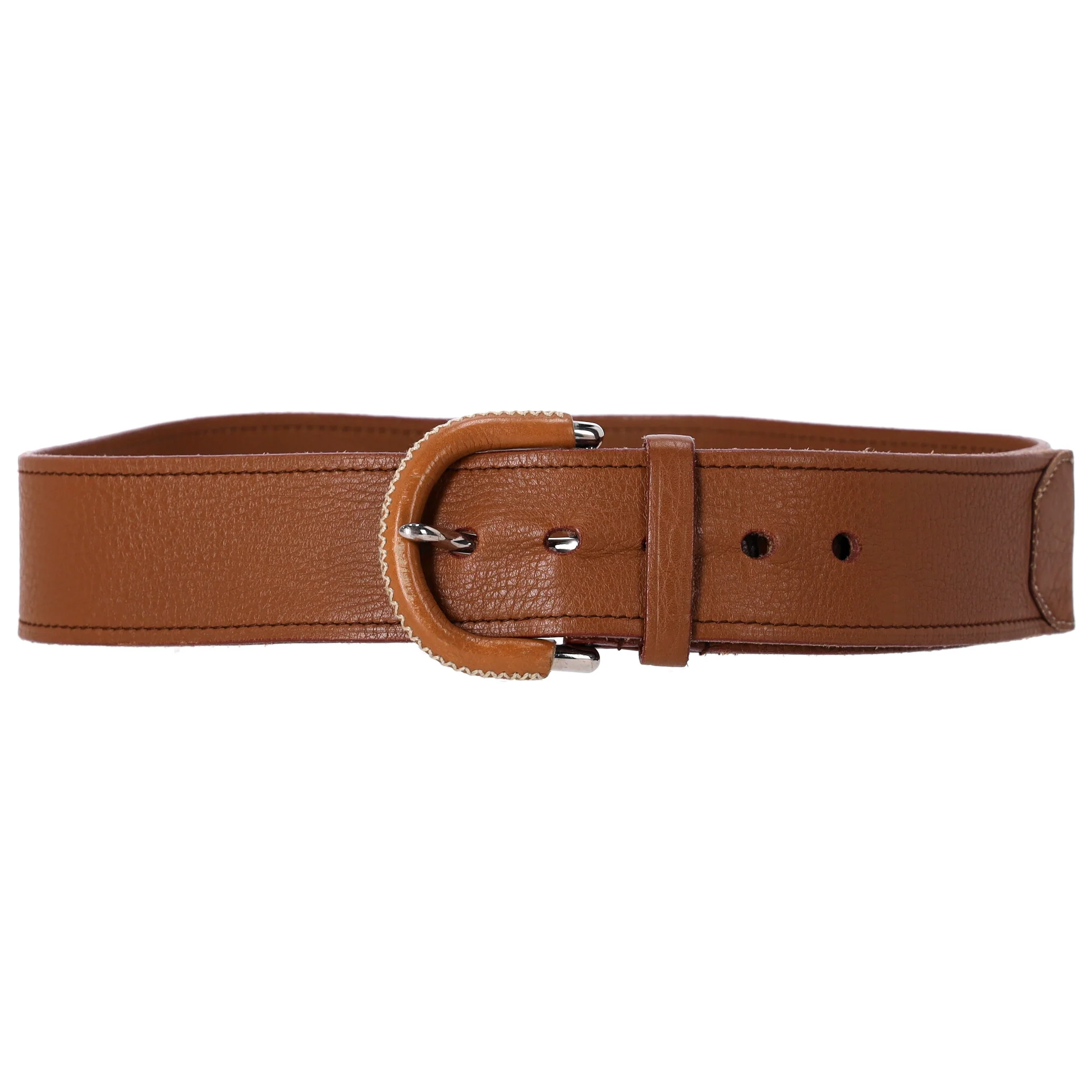 Prada Grained Belt in Brown Leather - Image 8