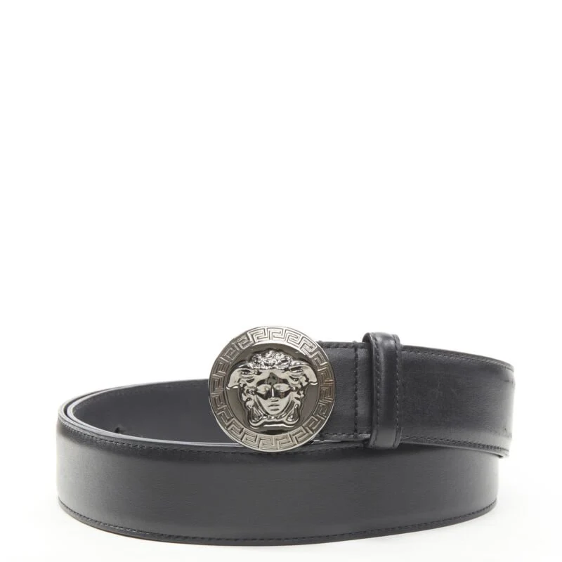 Versace Biggie Medusa Medallion Coin leather belt - Image 7