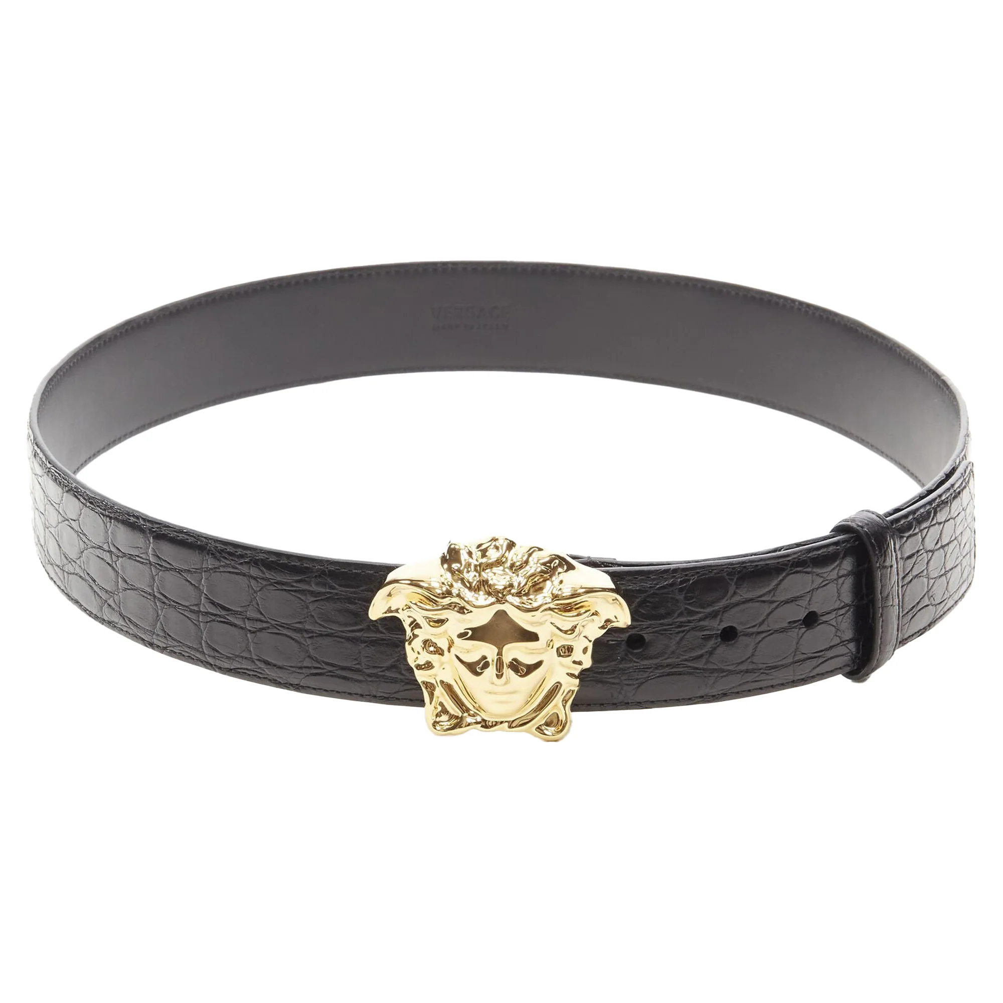 Versace Medusa Buckle Leather Belt - Image 2