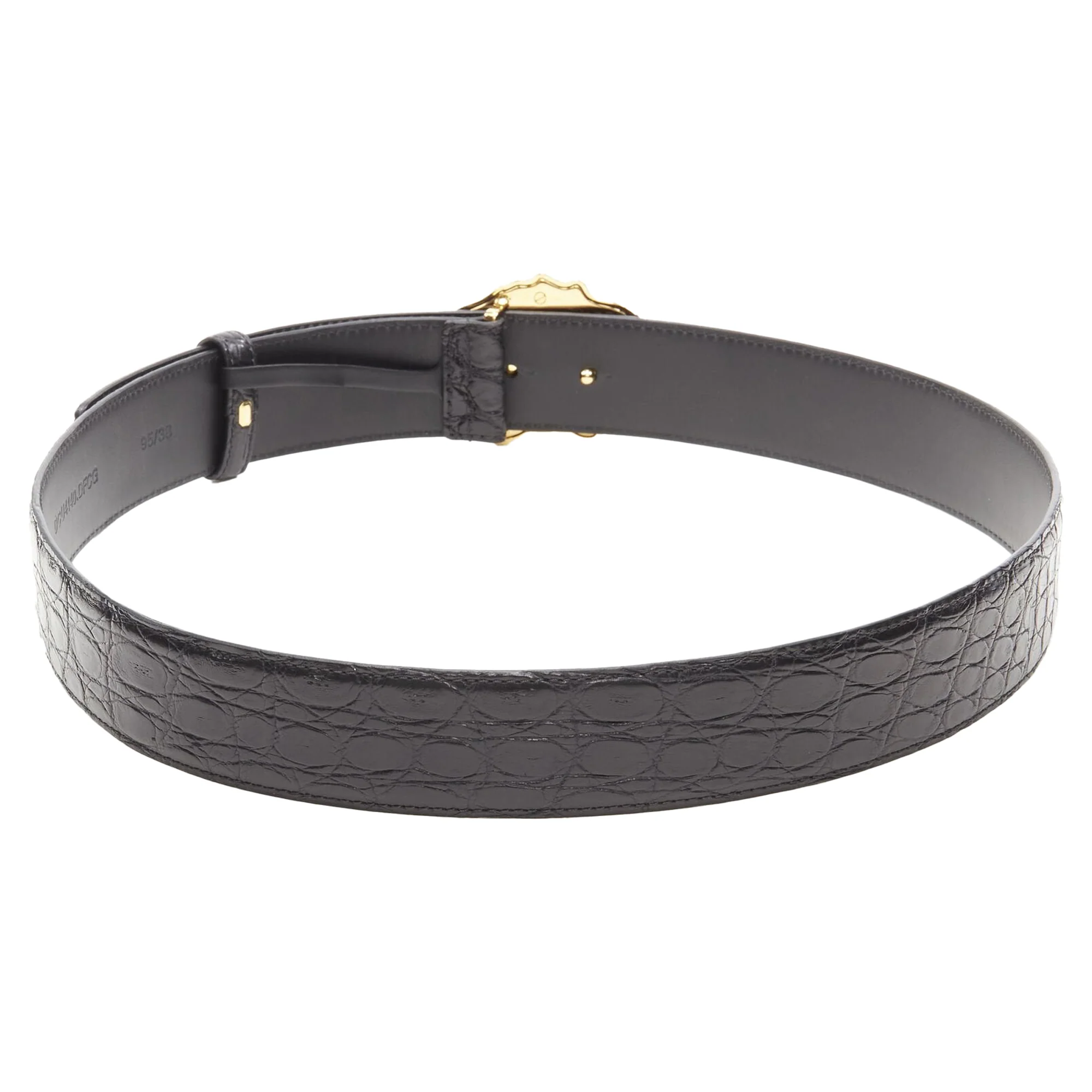 Versace Medusa Buckle Leather Belt - Image 3