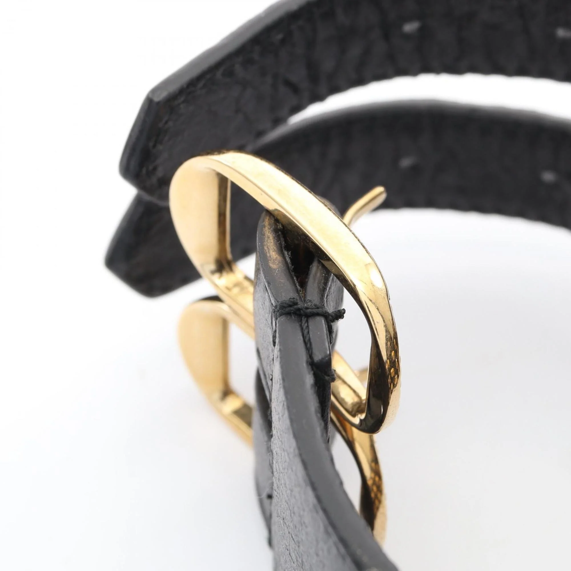 Bracelet Leather Black and Gold - Image 8