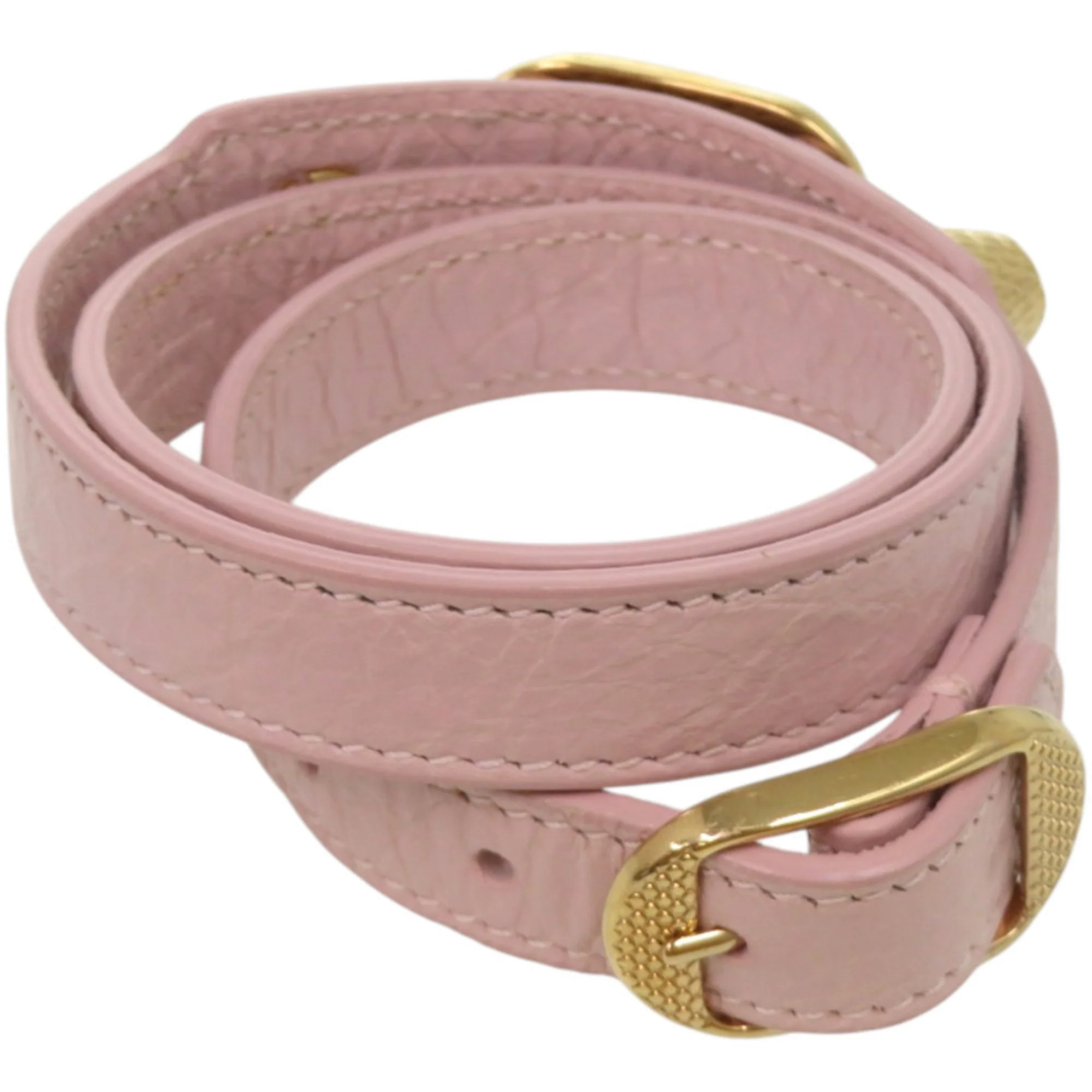 Bracelet Leather Gold and Pink - Image 3