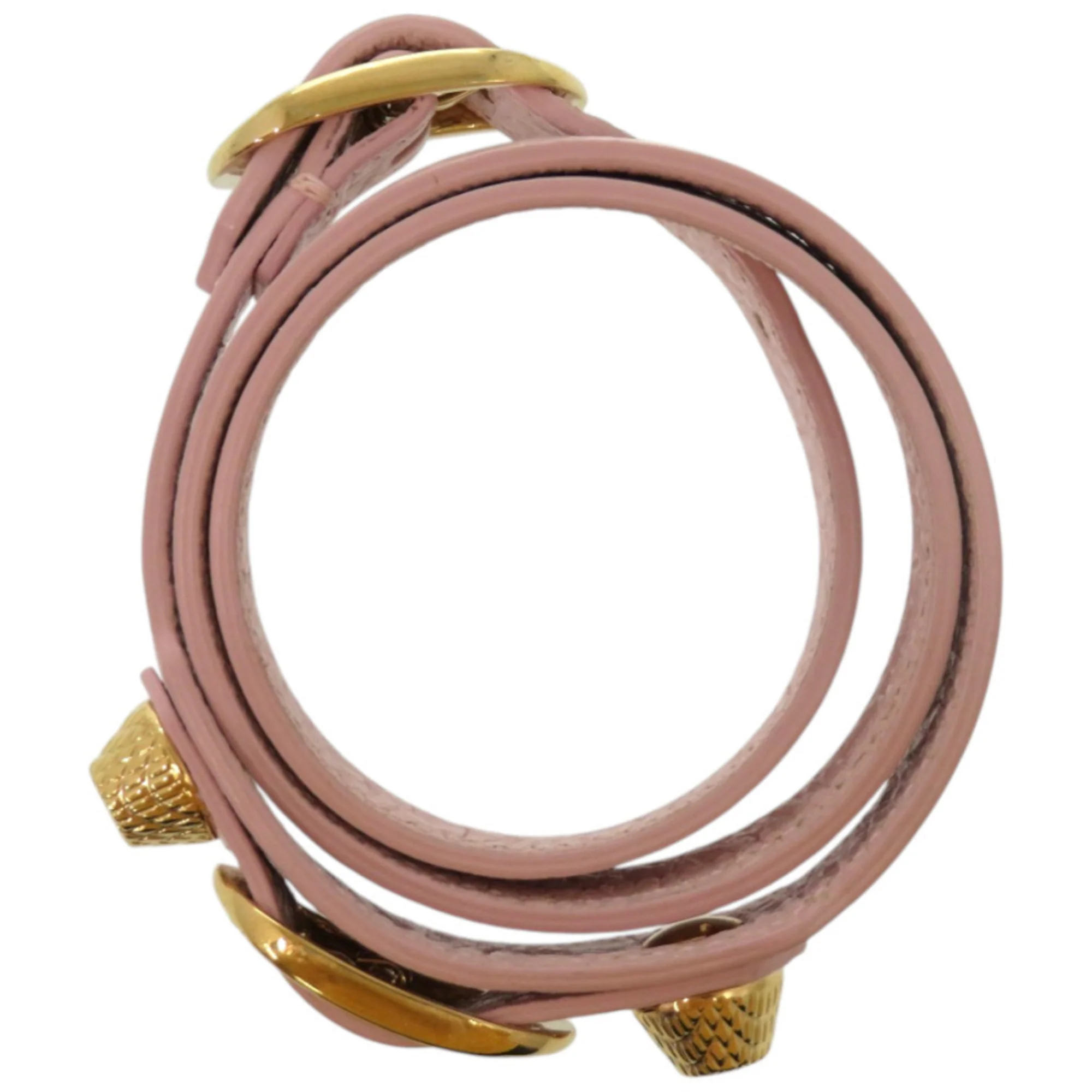Bracelet Leather Gold and Pink - Image 4