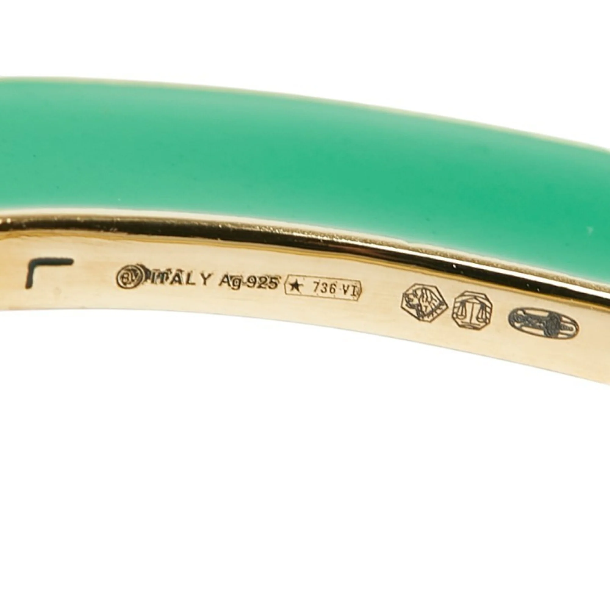Cuff Bracelet Enamel and Sterling Silver Large - Image 4