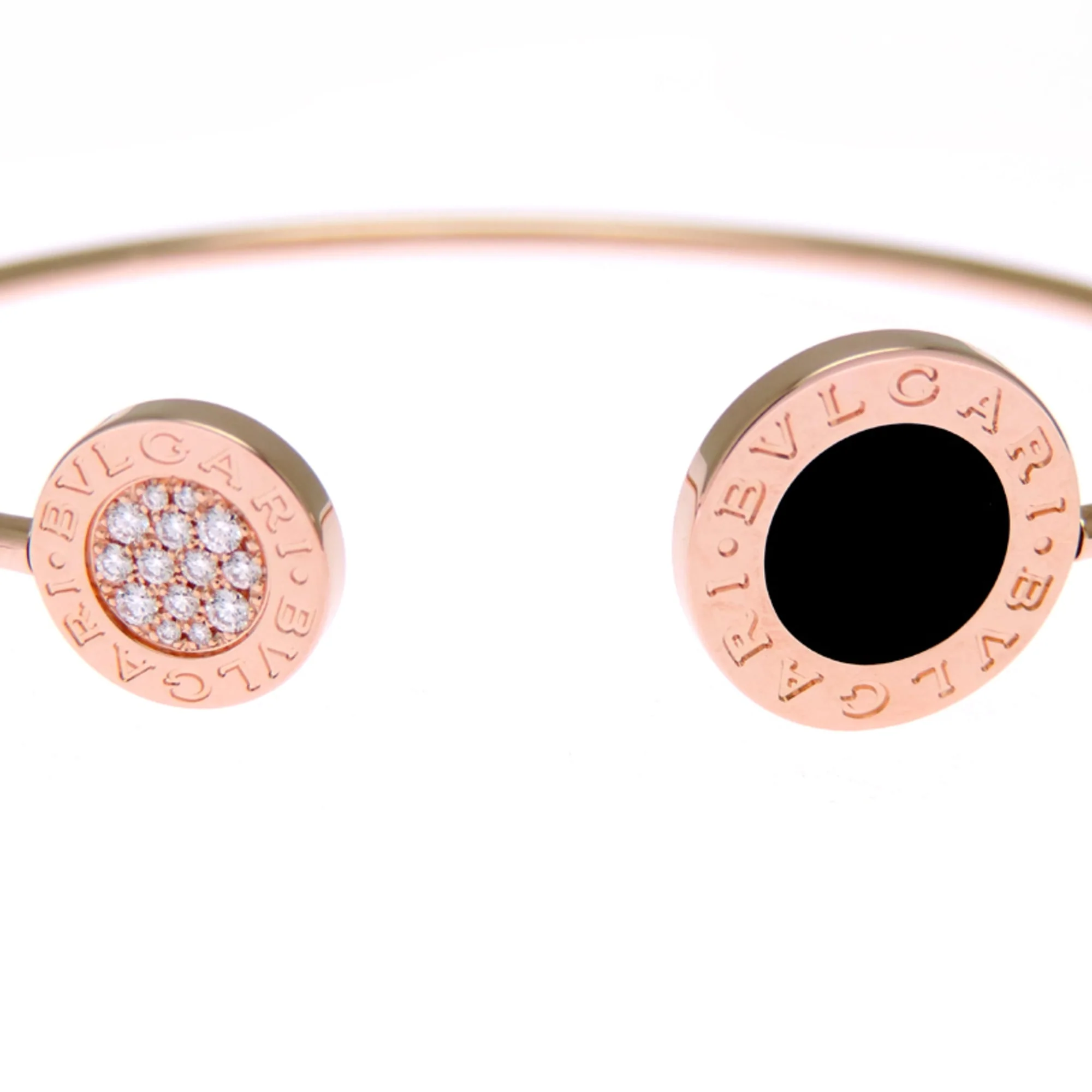 Bracelet 18K Rose Gold with Diamond and Onyx - Image 3