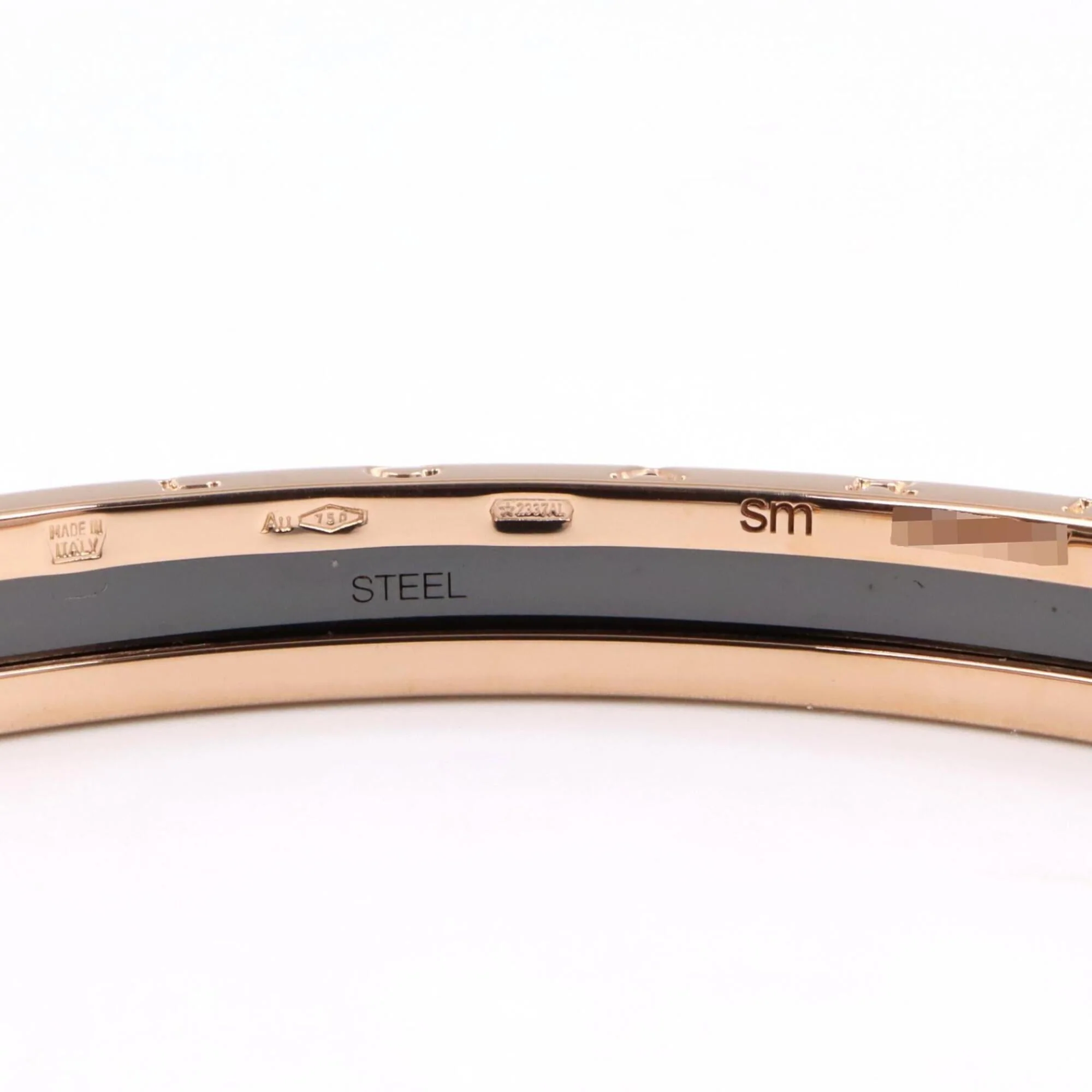 B.Zero1 Bracelet Ceramic and 18K Rose Gold - Image 3