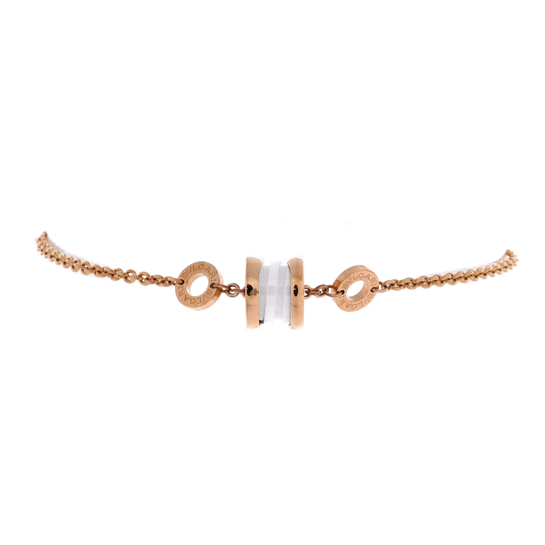 B.Zero1 Soft Bracelet 18K Rose Gold with Ceramic