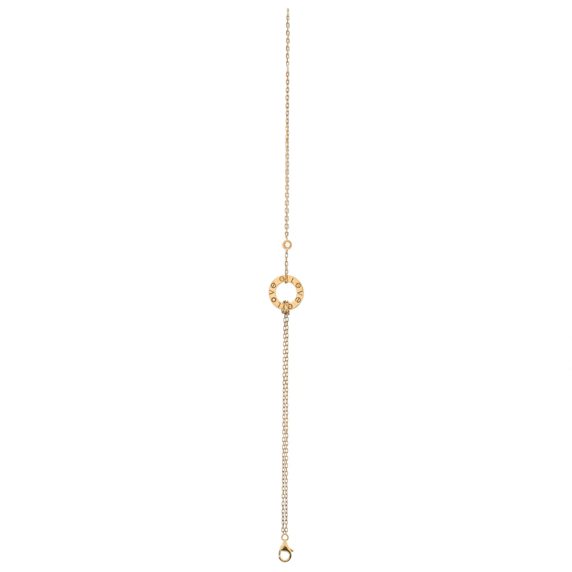 2 Diamonds Love Bracelet 18K Yellow Gold with Diamonds - Image 3
