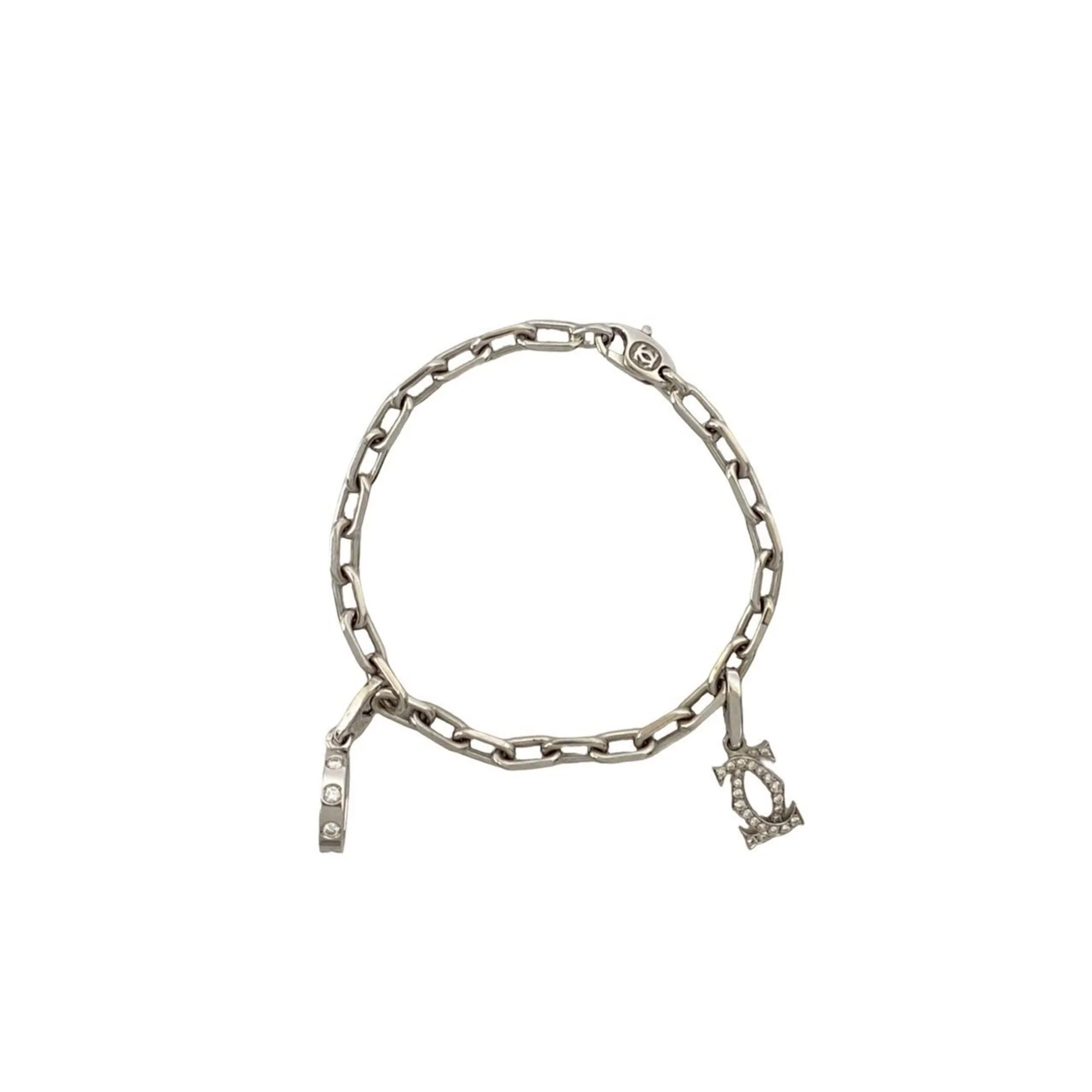 Charm Bracelet 18K White Gold With Diamond
