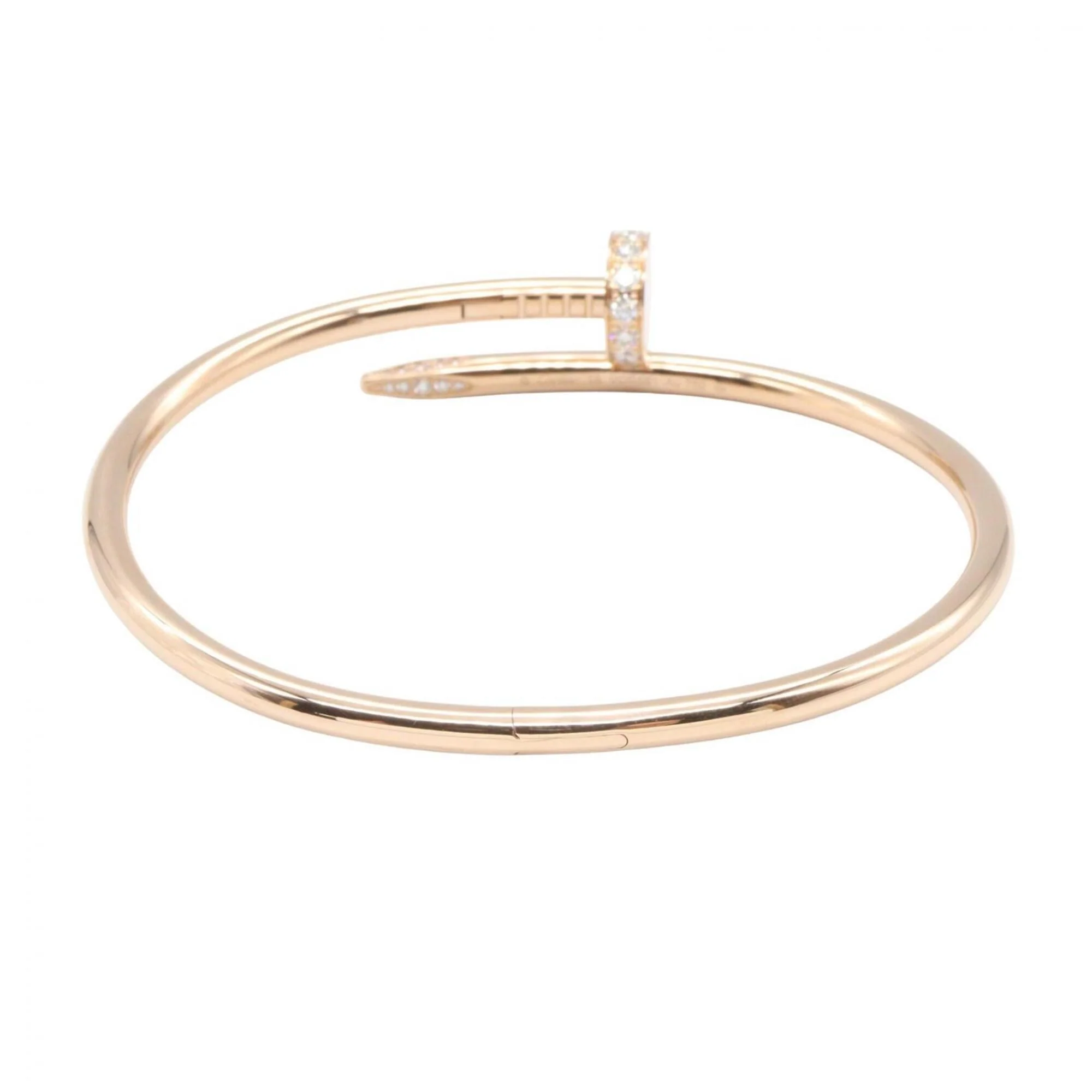 Juste un Clou Bangle 18K Rose Gold with Diamond Bracelet - Image 2