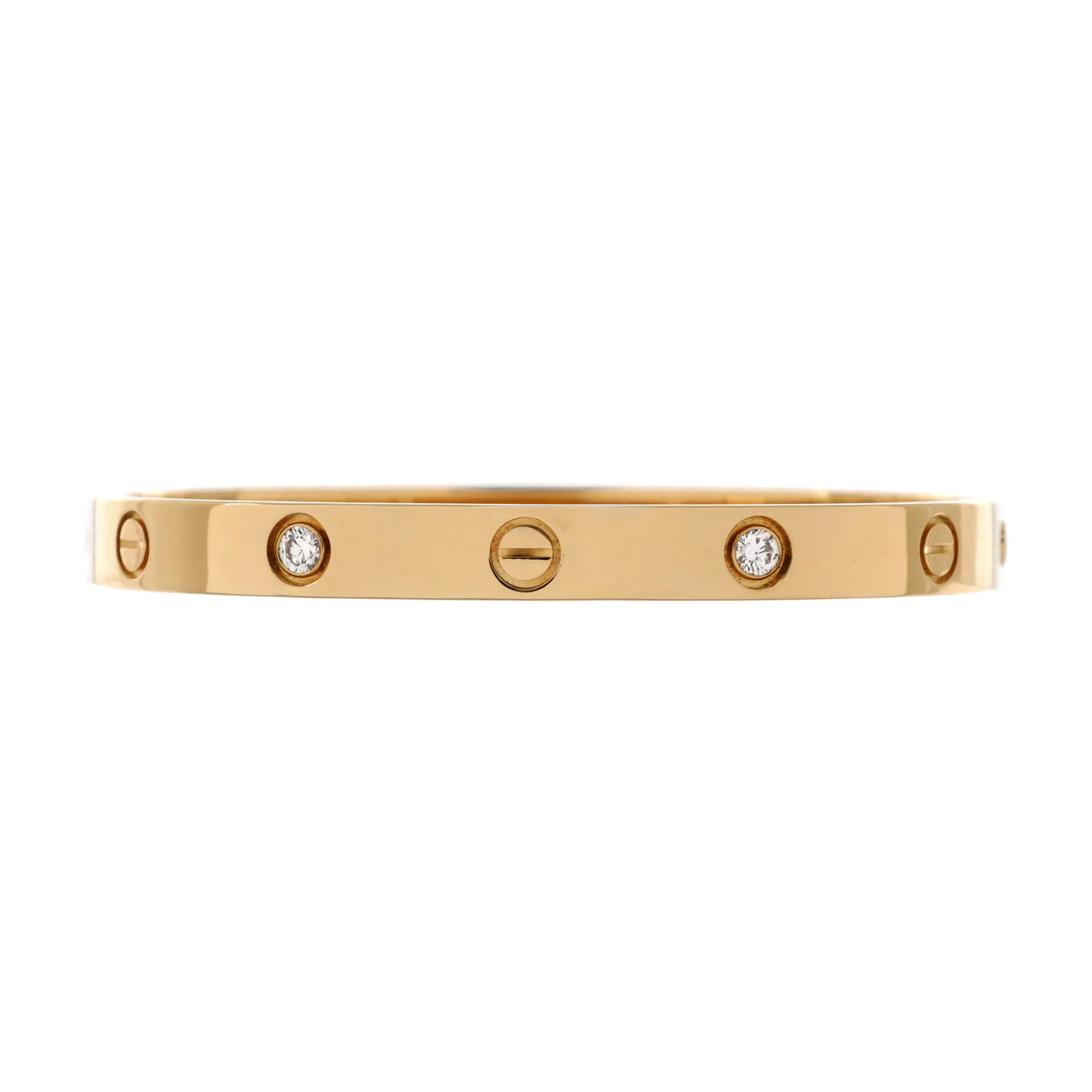Love 4 Diamond Bracelet 18K Yellow Gold with Diamonds 17